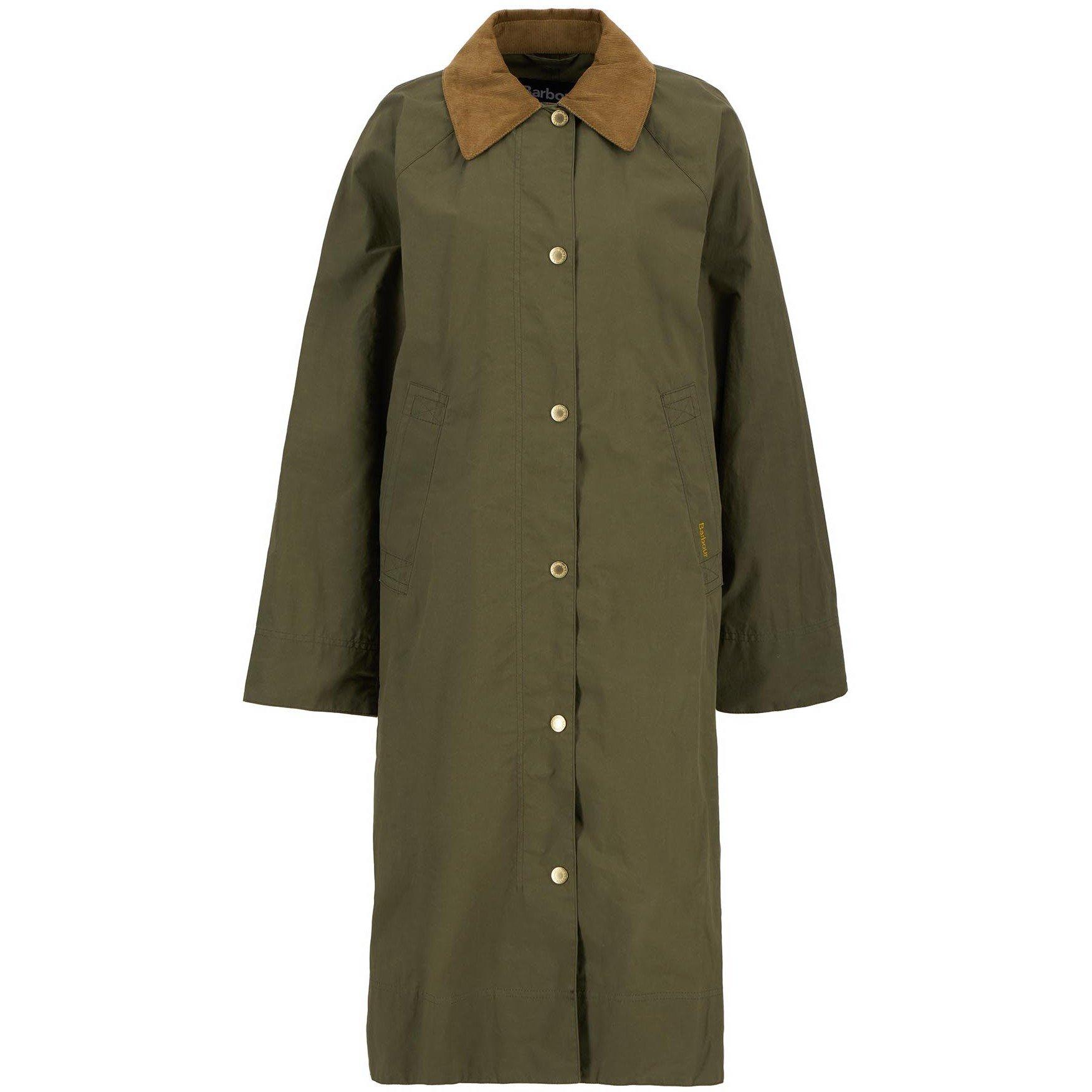 Dusk Green/Tart - Barbour - Women's Ettie Waterproof Cotton Long Sleeve Rain Anorak - 7
