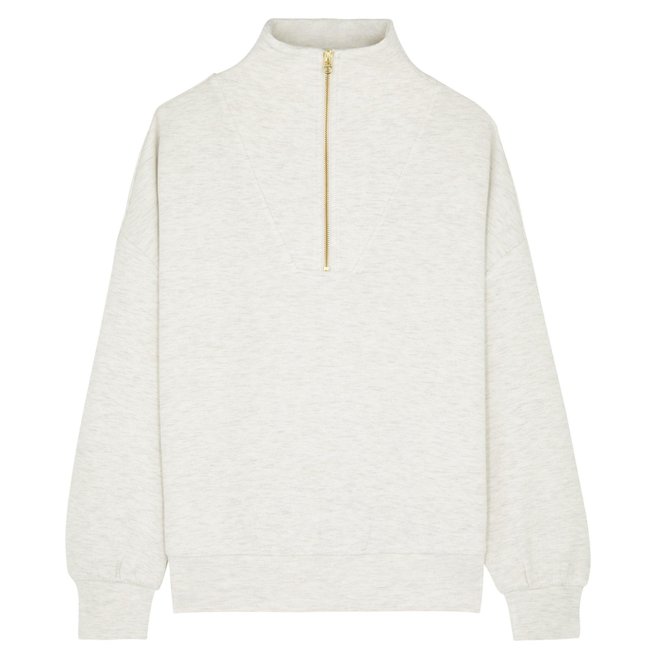 IVORY - Varley - SW HAWLEY HALF ZIP SWEAT
