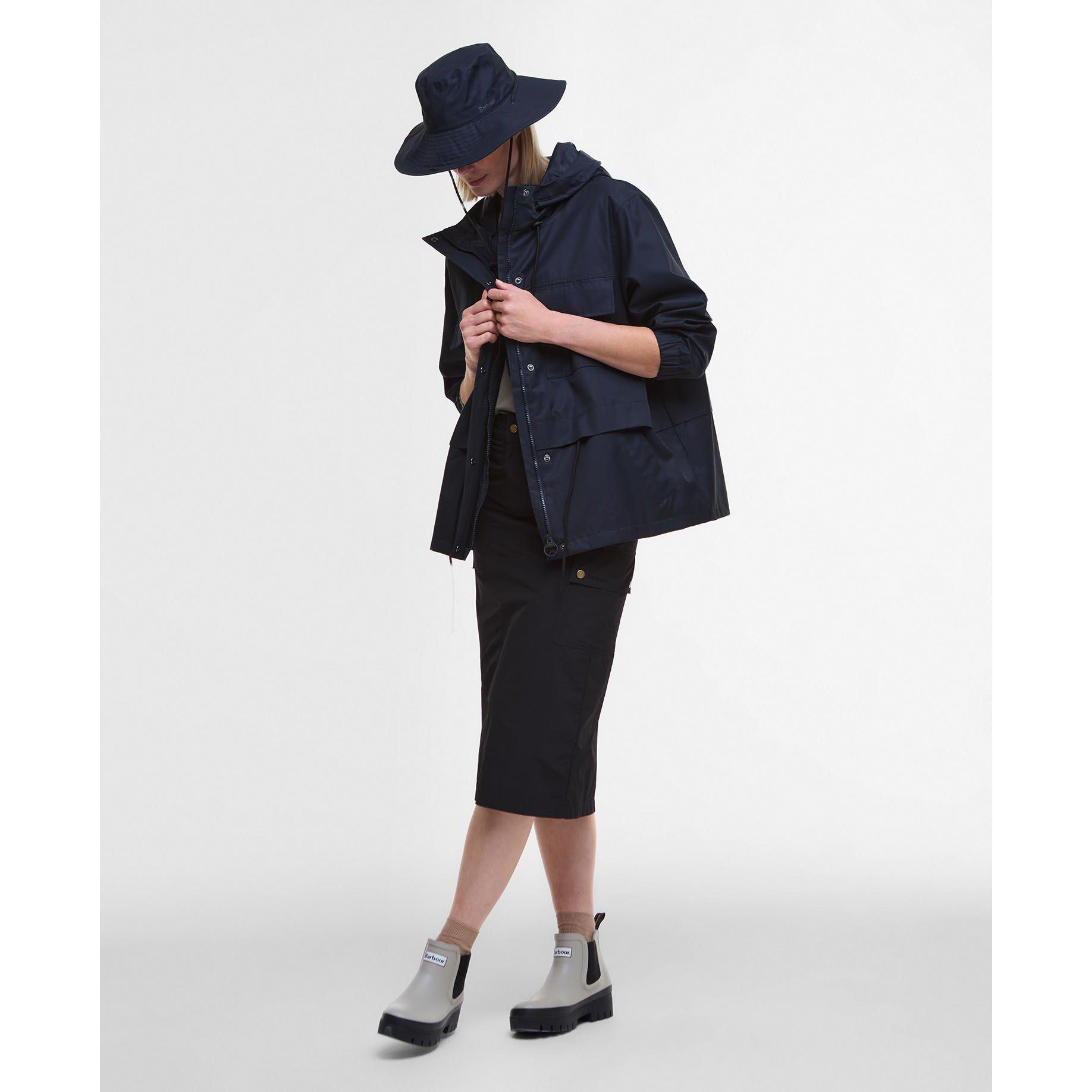 Dark Navy - Barbour - Women's Reese Cotton Wind Resistant Rain Anorak - 3