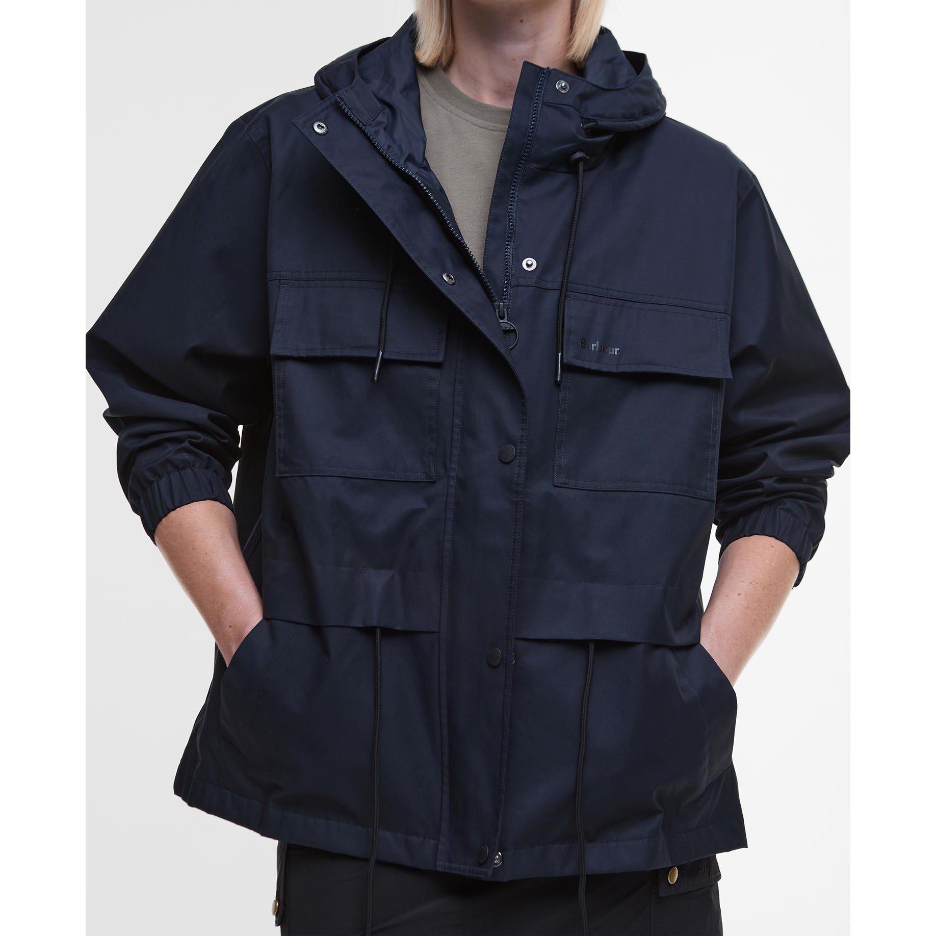 Dark Navy - Barbour - Women's Reese Cotton Wind Resistant Rain Anorak - 5