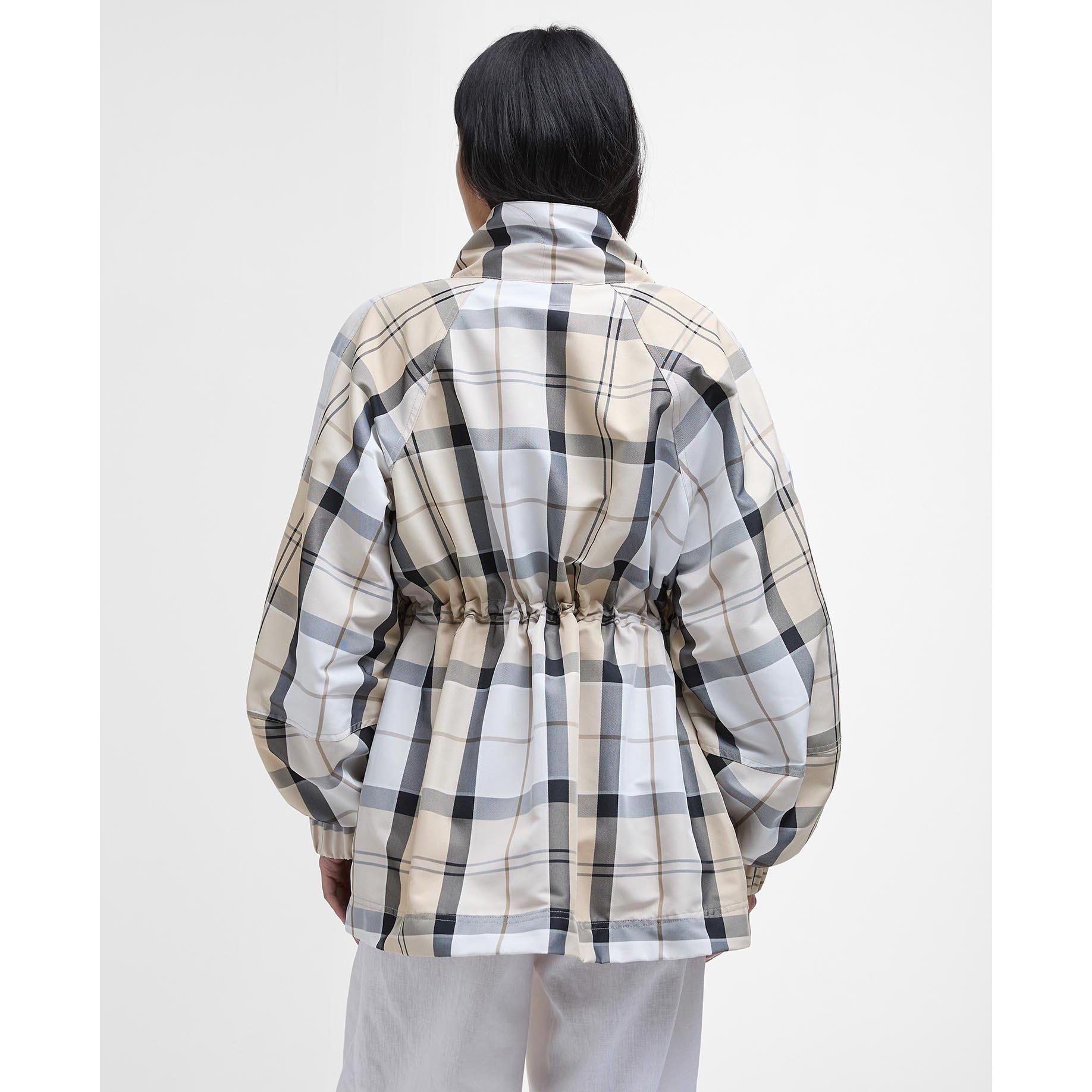 Tartan/Mist - Barbour - Women's Showerproof Check Water Resistant Cotton Rain Anorak - 2