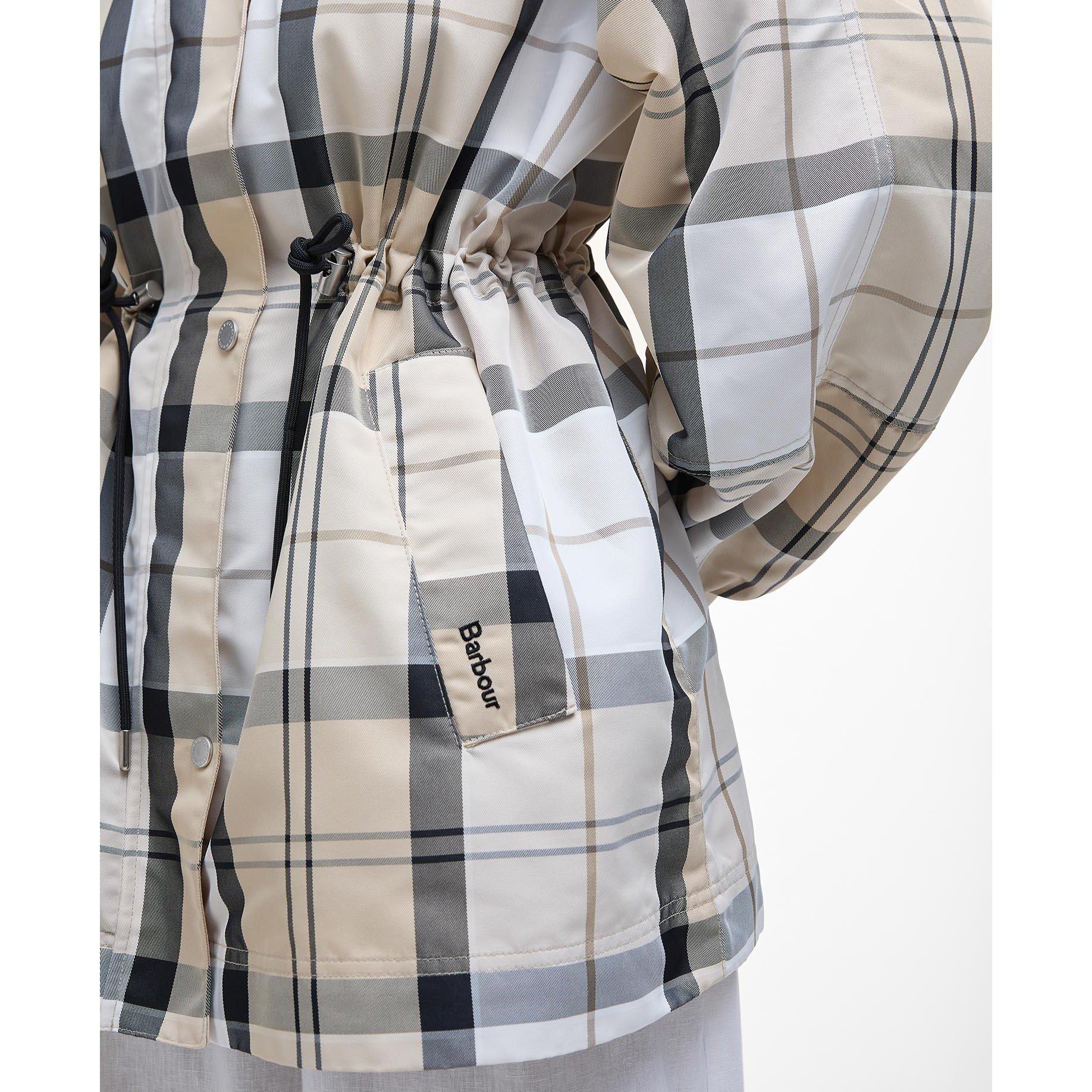 Tartan/Mist - Barbour - Women's Showerproof Check Water Resistant Cotton Rain Anorak - 6