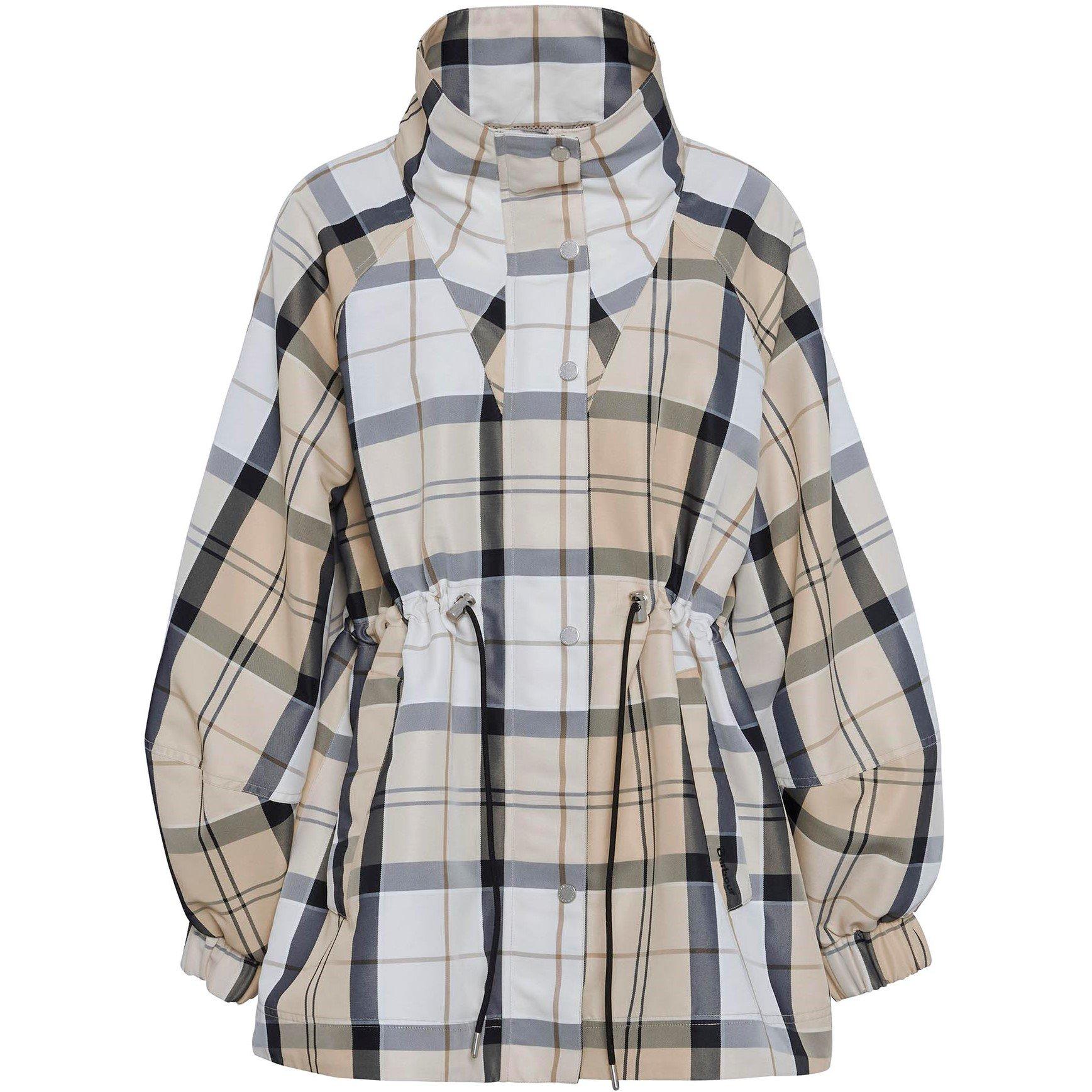 Tartan/Mist - Barbour - Women's Showerproof Check Water Resistant Cotton Rain Anorak - 7