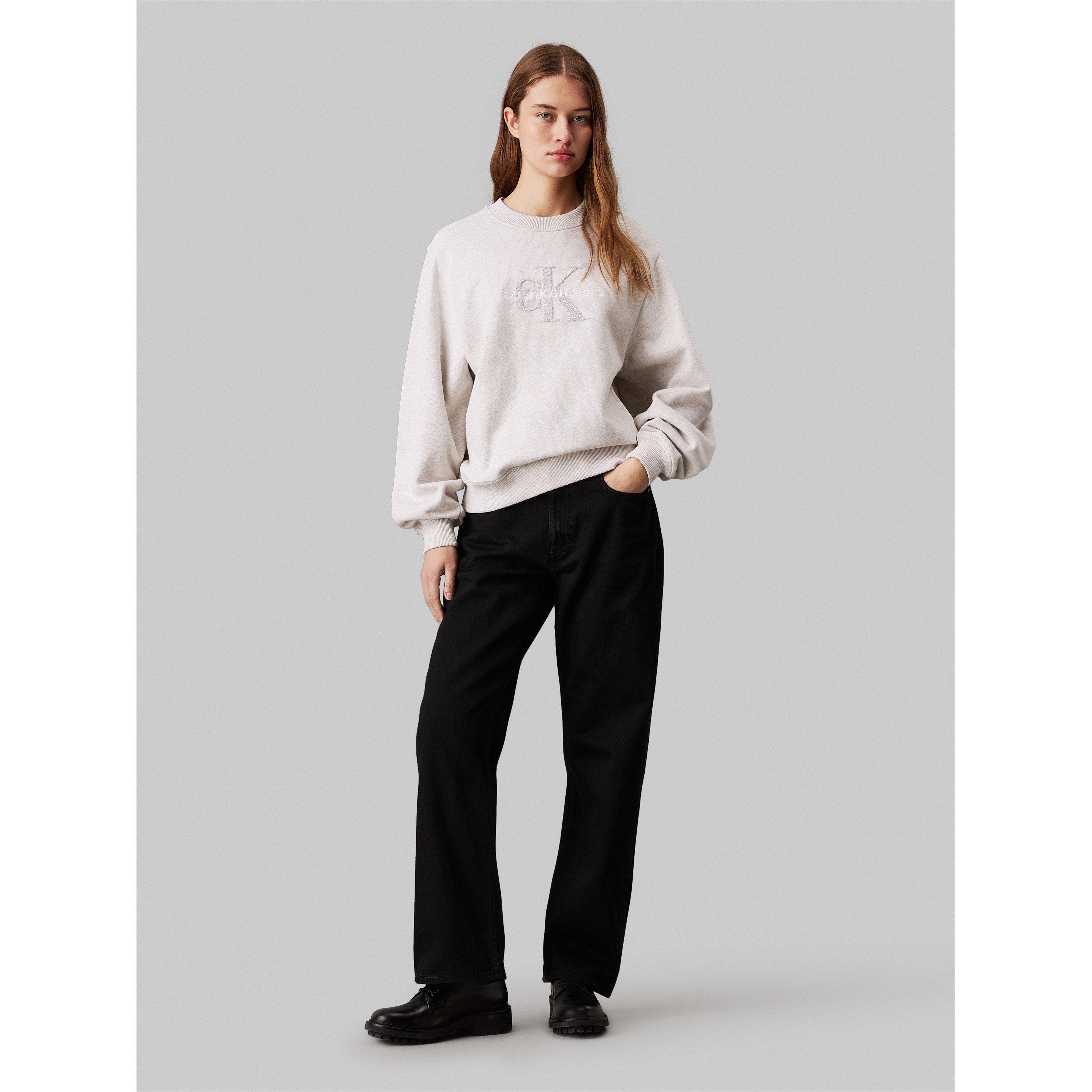 Ivory Grey Hthr - Calvin Klein Jeans - Graphic Pullover sweater - 3