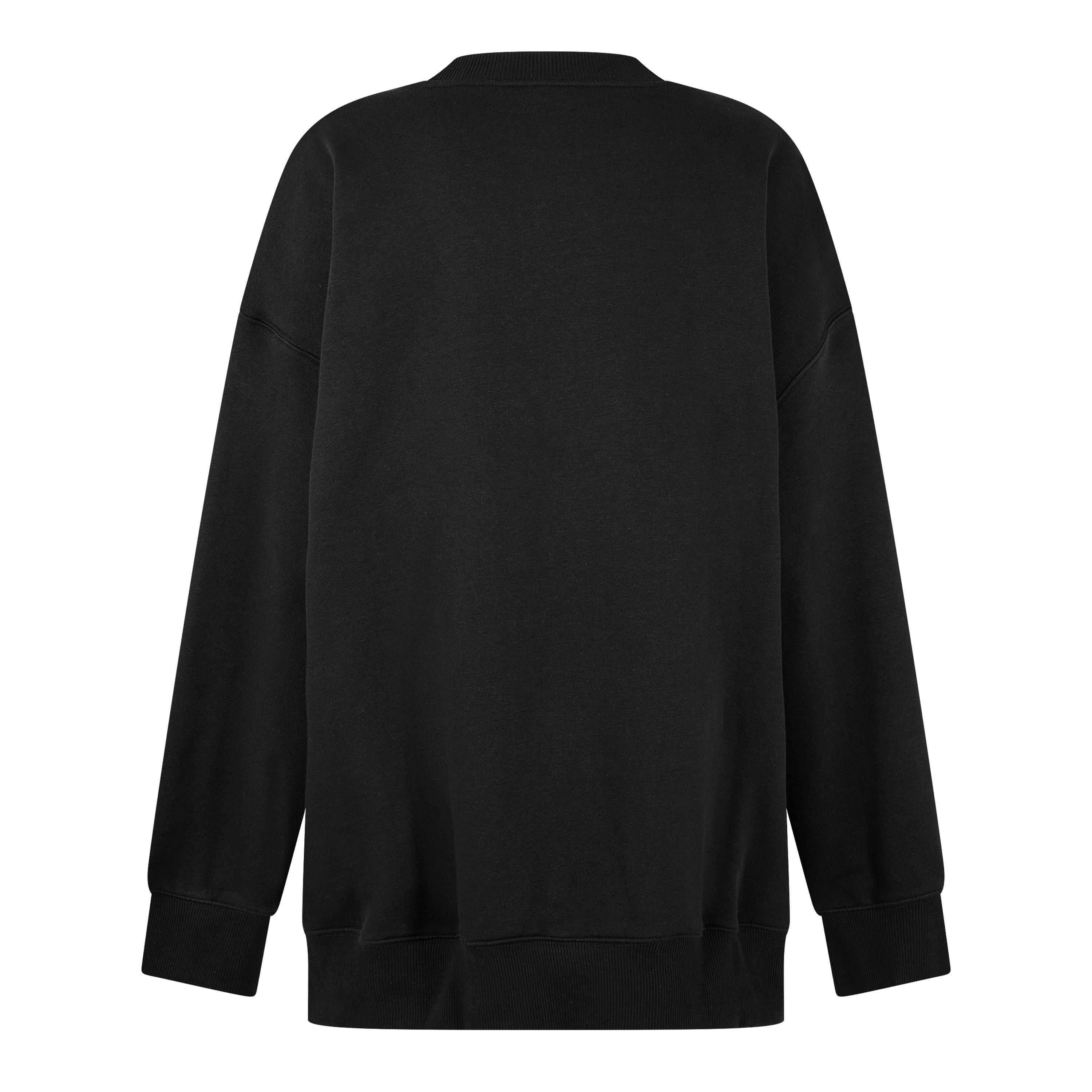 ZWART/ZEIL - Nike - W Nsw Phnx Flc Os Crew - 2