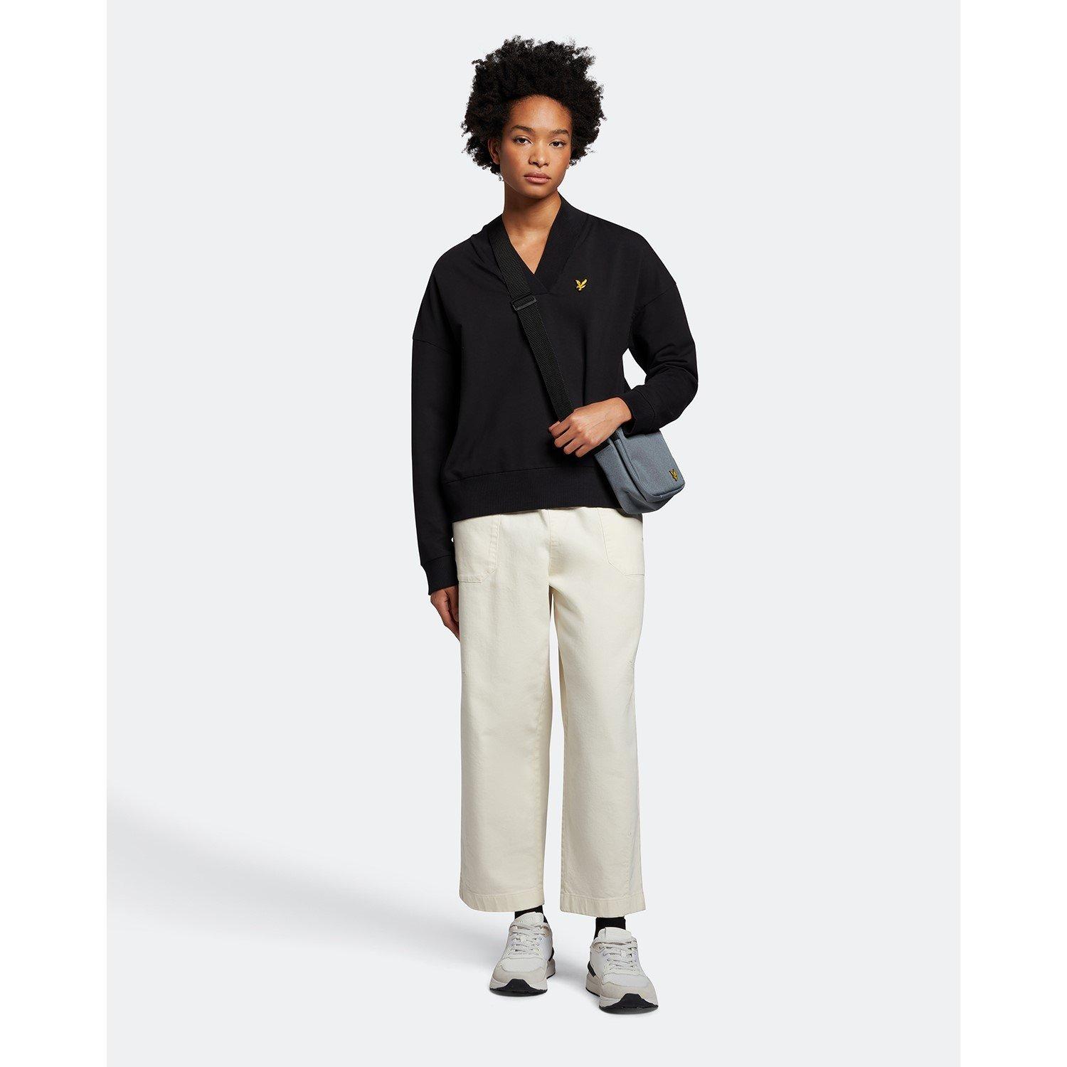 Jet Black - Lyle and Scott - Women's Pigment Crew Sweatshirt - 4