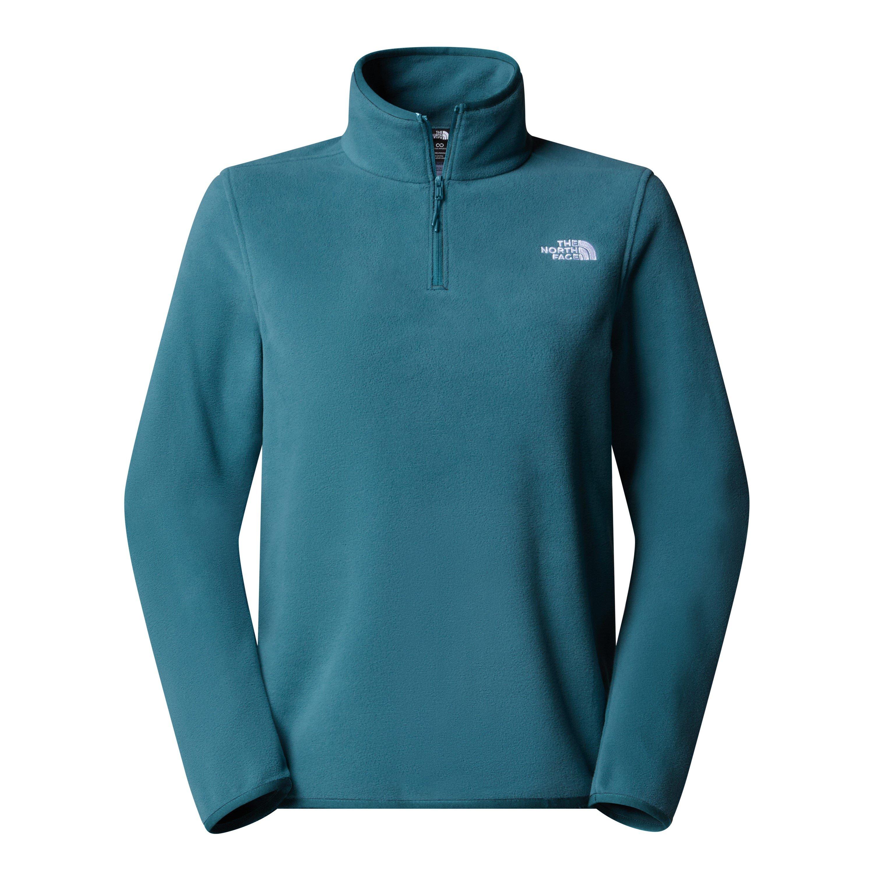 The North Face Women's Blue 100 Glacier 1/4 Zip Fleece in Size 8, Sports Direct - Image 2