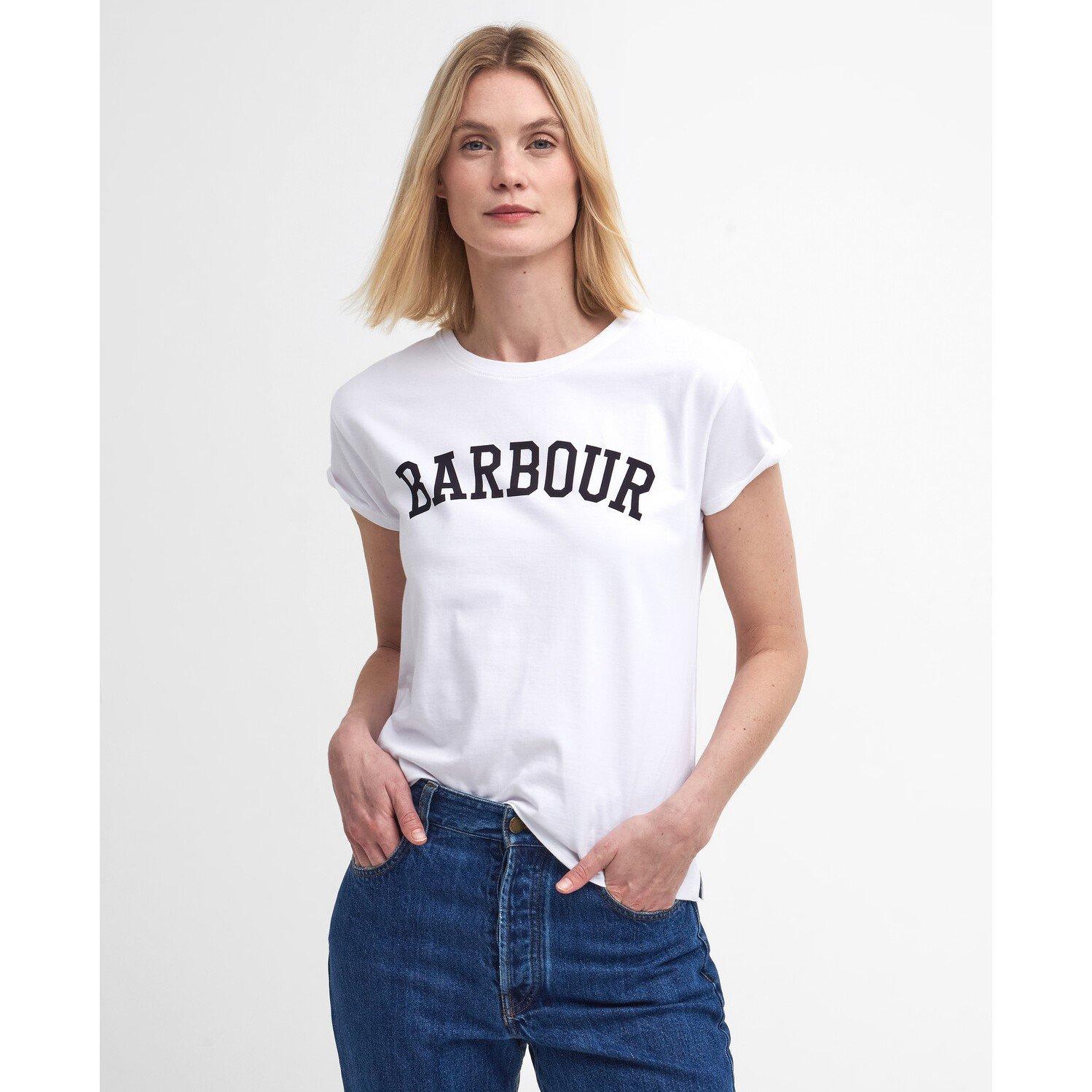 White/Navy - Barbour - Women's Regular Fit Northumberland T-Shirt - 3