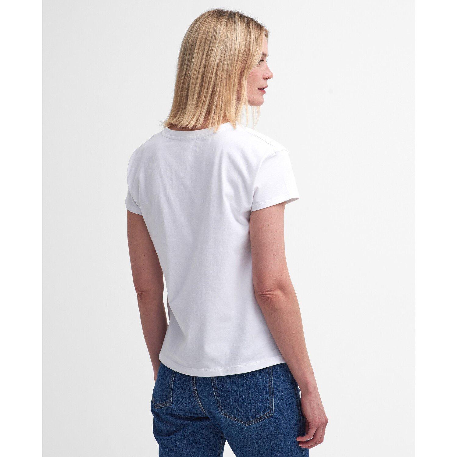 White/Navy - Barbour - Women's Regular Fit Northumberland T-Shirt - 4