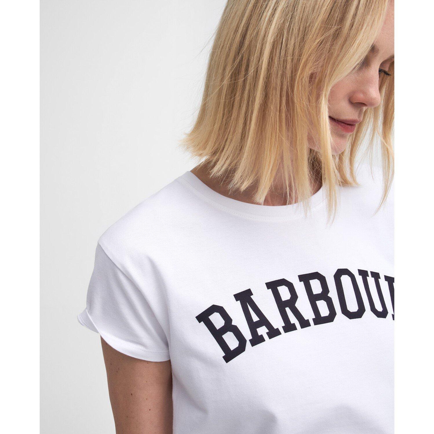 White/Navy - Barbour - Women's Regular Fit Northumberland T-Shirt - 5