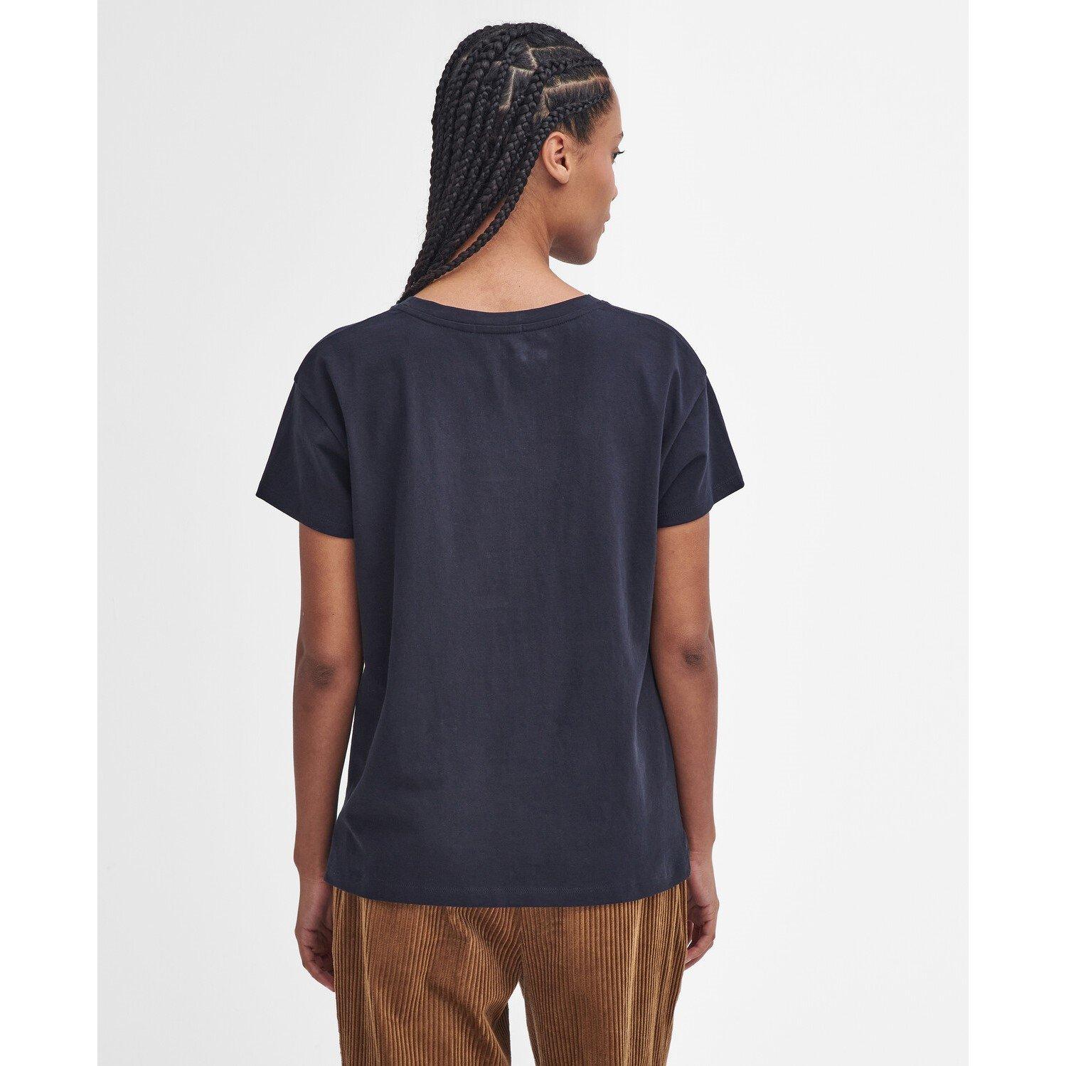Navy/White - Barbour - Women's Regular Fit Northumberland T-Shirt - 2