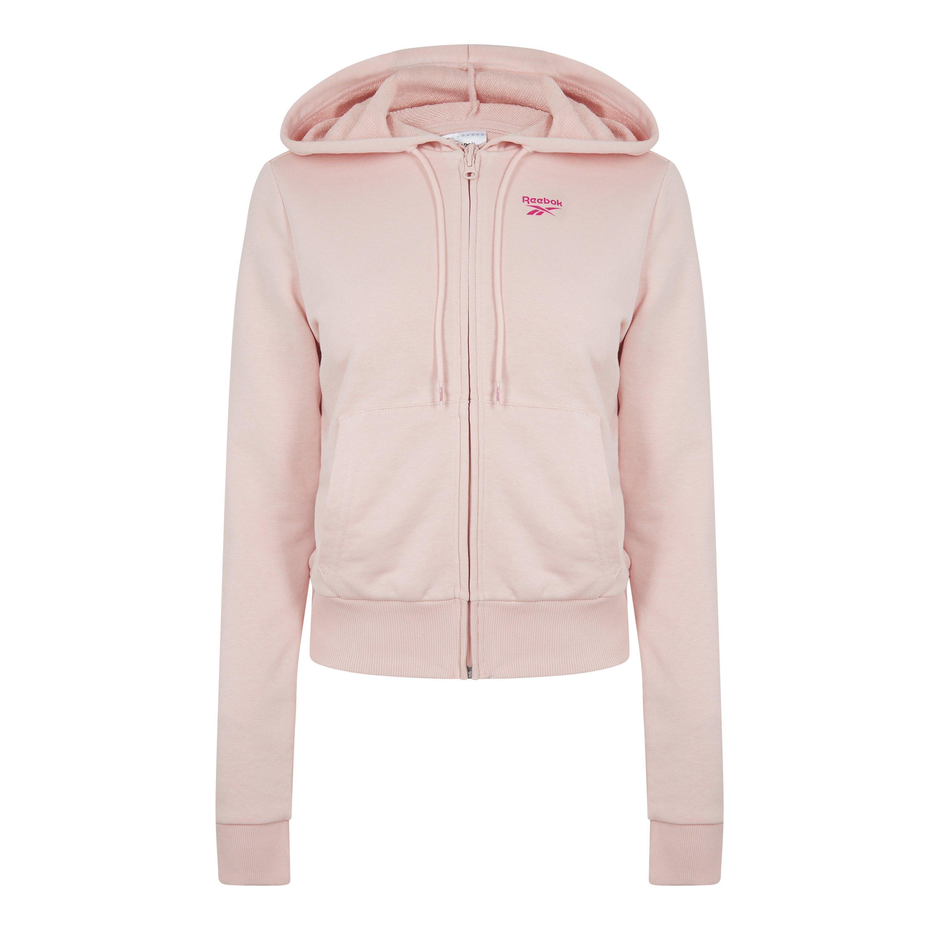 Reebok Women's French Terry Full-Zip Hoodie - Light Pink - 0-2