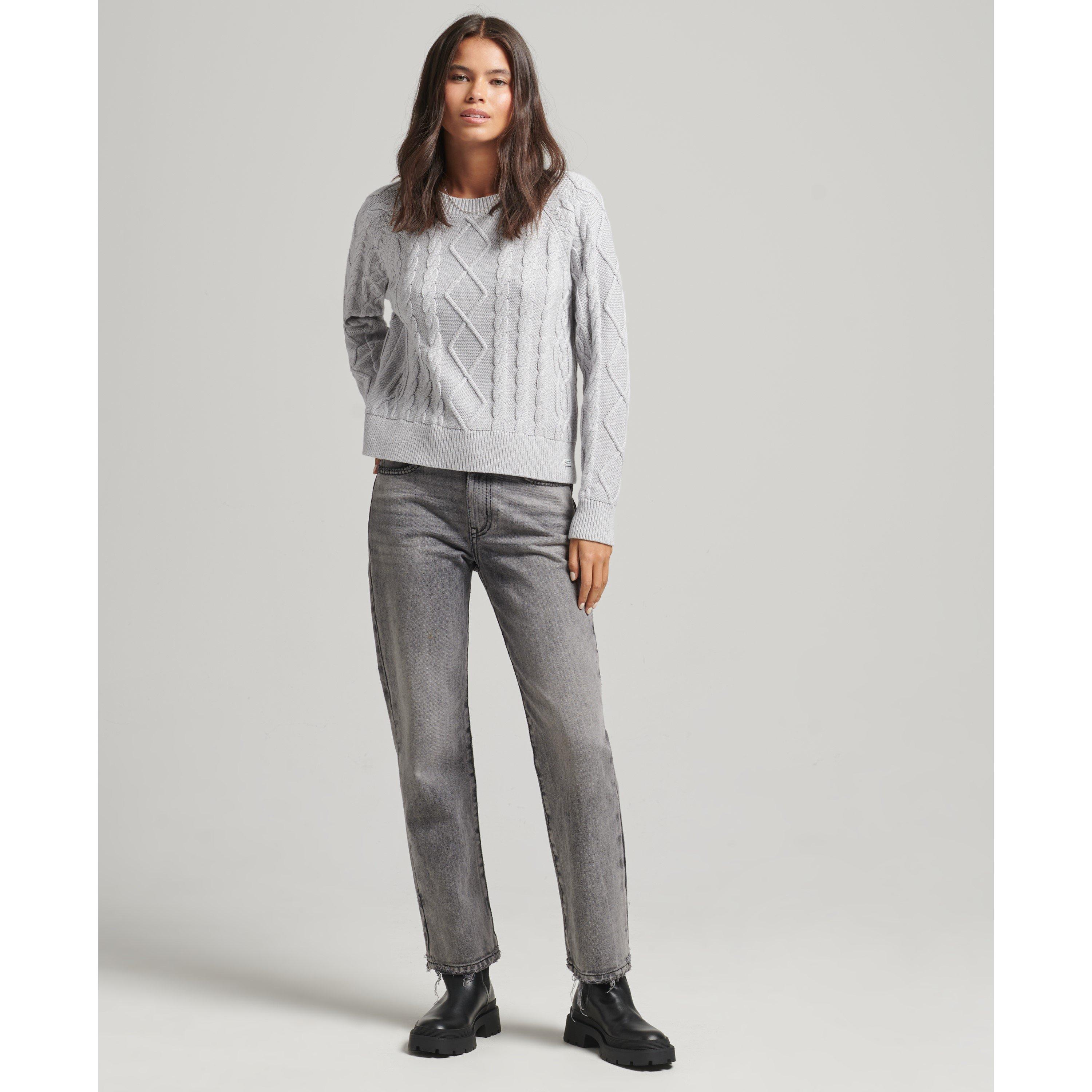 Cinzento Claro 41Q - Superdry - Cable Crew Jumper - 2