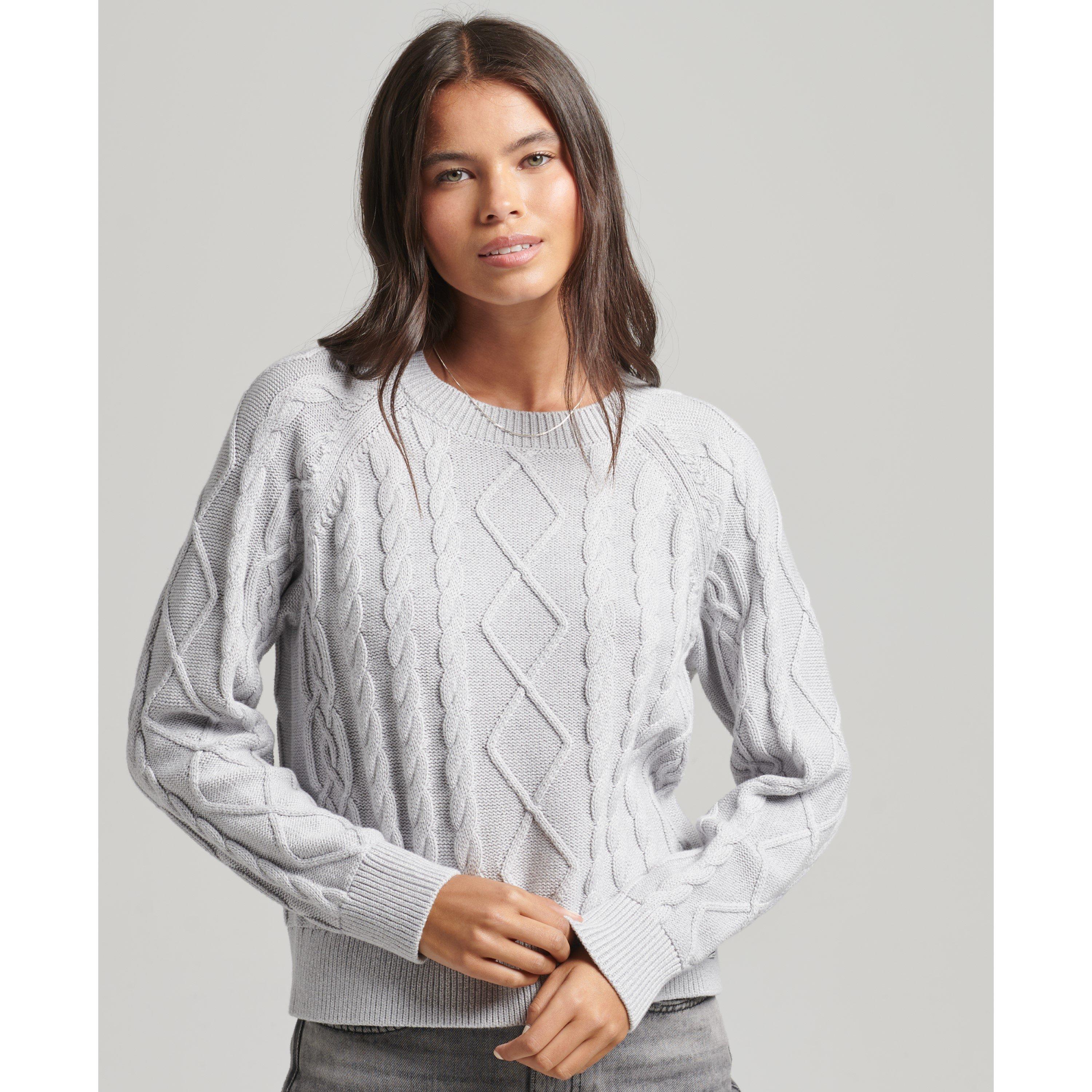 Cinzento Claro 41Q - Superdry - Cable Crew Jumper - 3