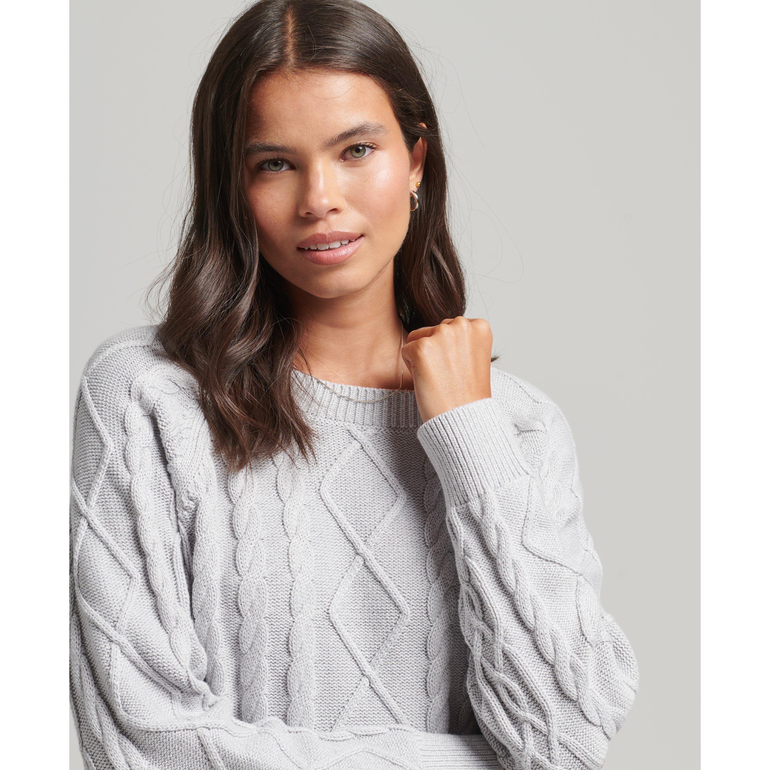 Cinzento Claro 41Q - Superdry - Cable Crew Jumper - 5