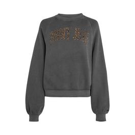 Tommy Jeans Relaxed Leopard Print Crew Neck Sweatshirt