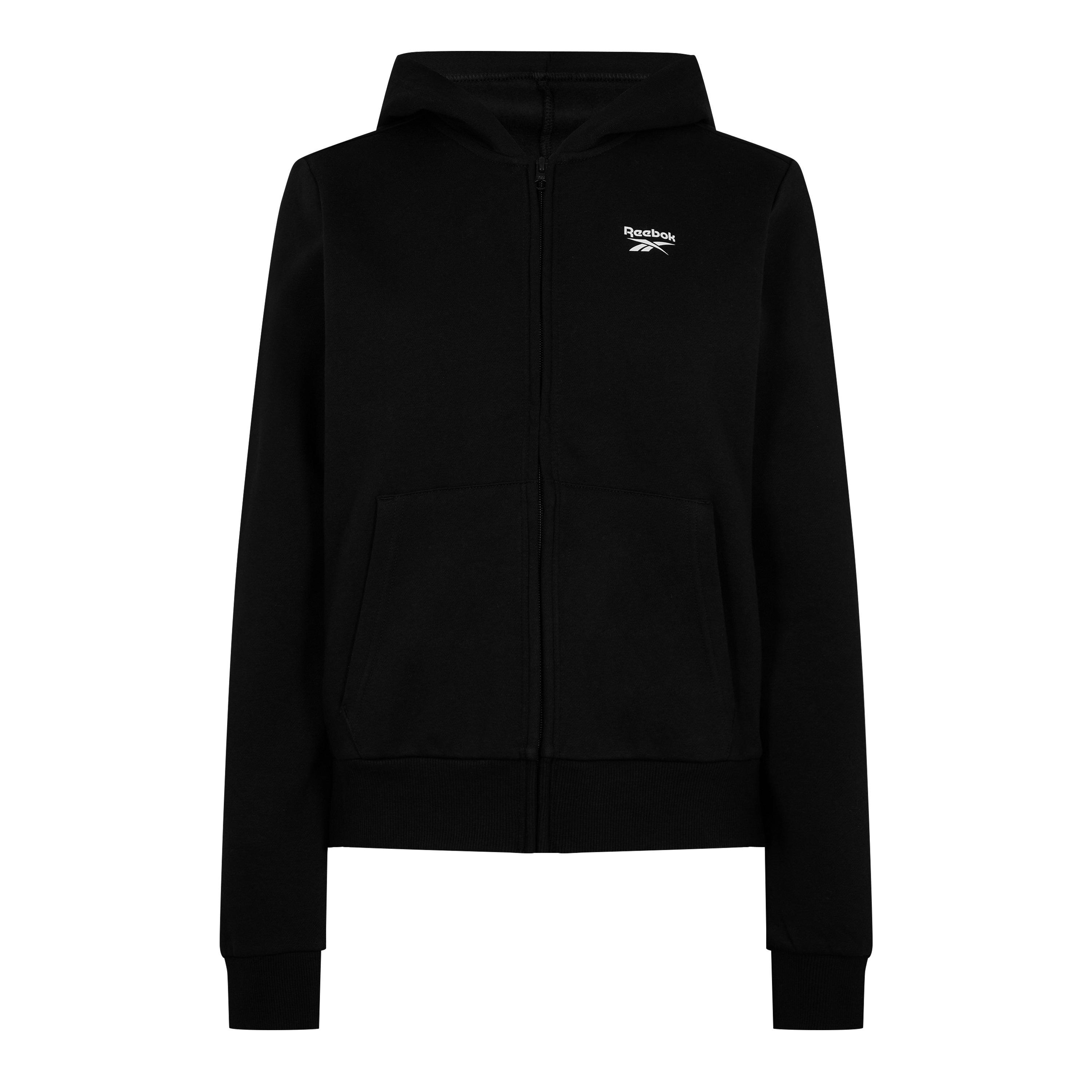 Reebok Women's Fleece Full-Zip Hoodie - Black - 4-6