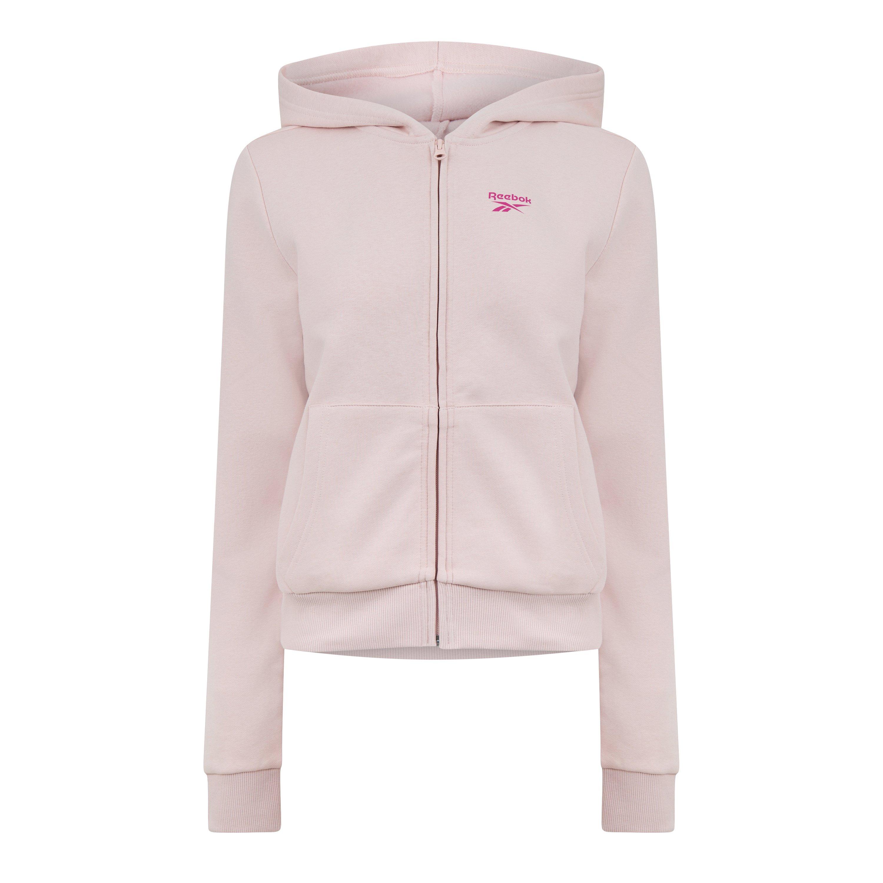 Reebok Women's Fleece Full-Zip Hoodie - Light Pink - 0-2