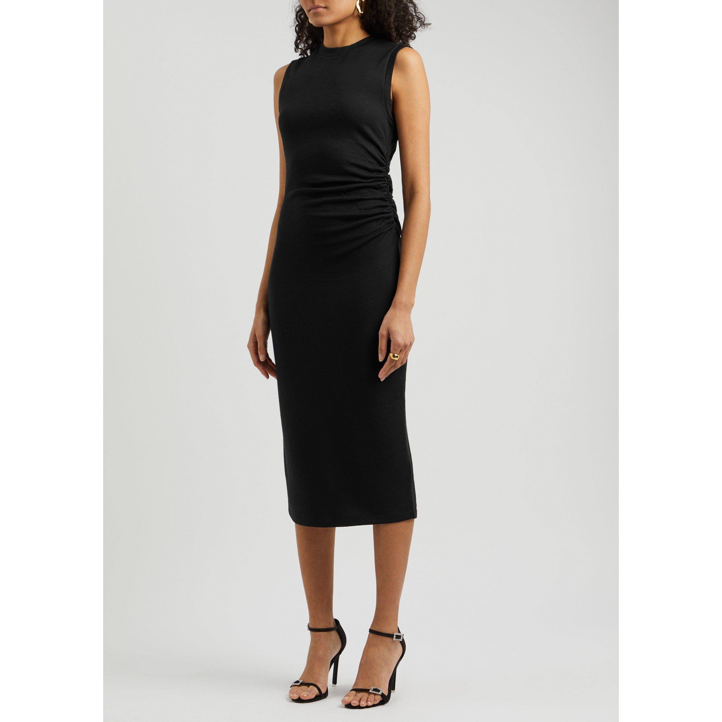 BLACK - Vince - SLVLS WAIST GATHER DRESS - 2