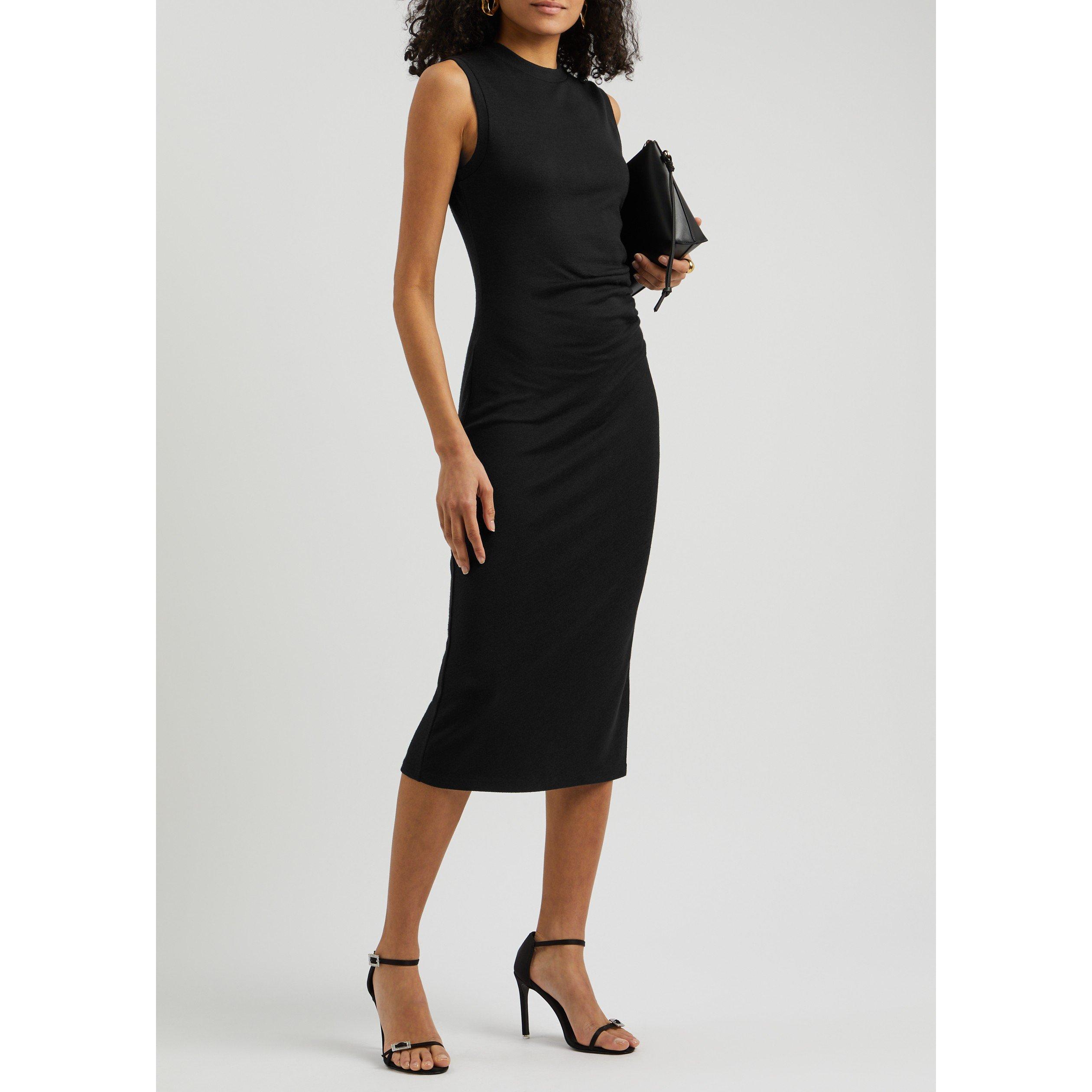 BLACK - Vince - SLVLS WAIST GATHER DRESS - 3