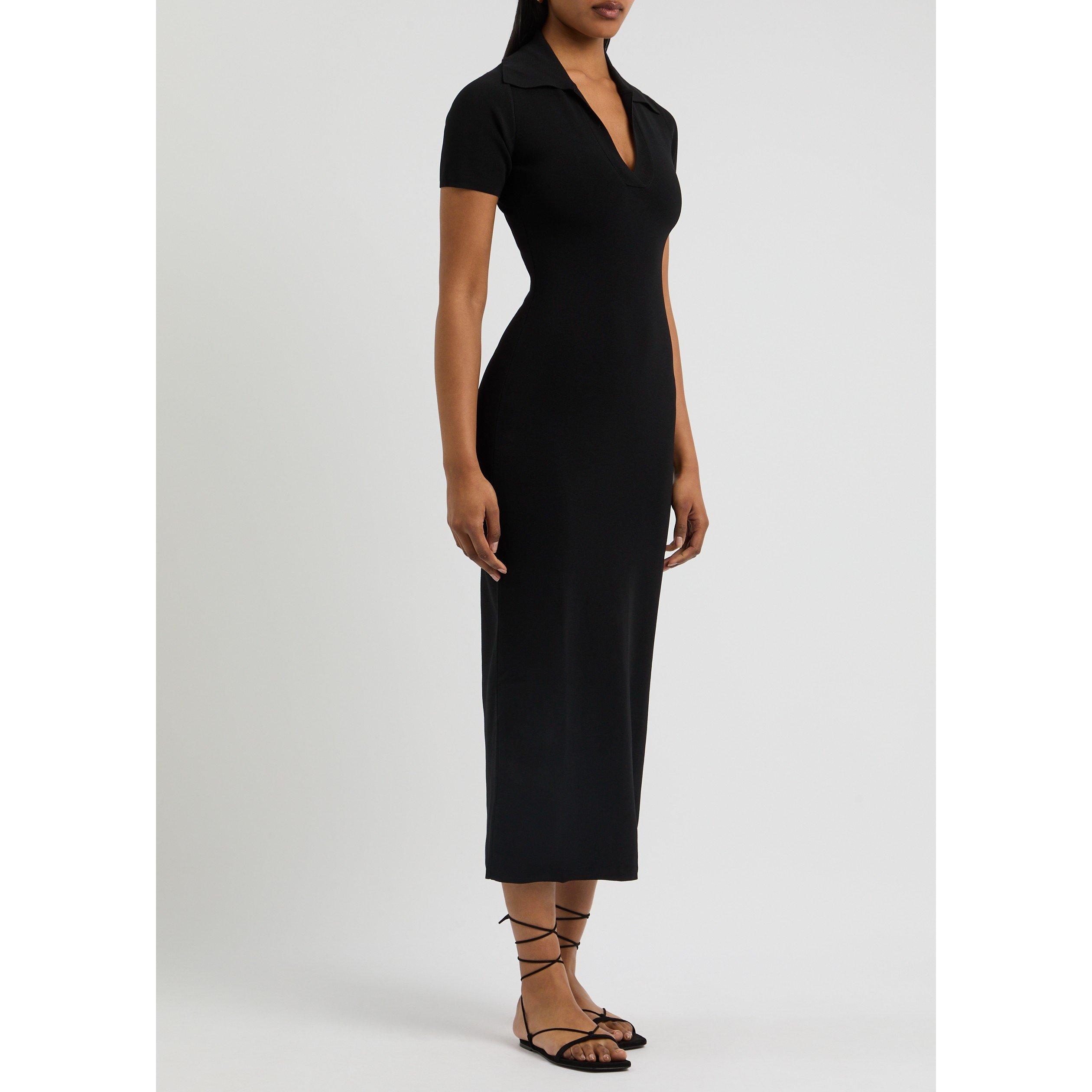 BLACK - AEXAE - LD KNIT POLO MAXI DRESS - 2