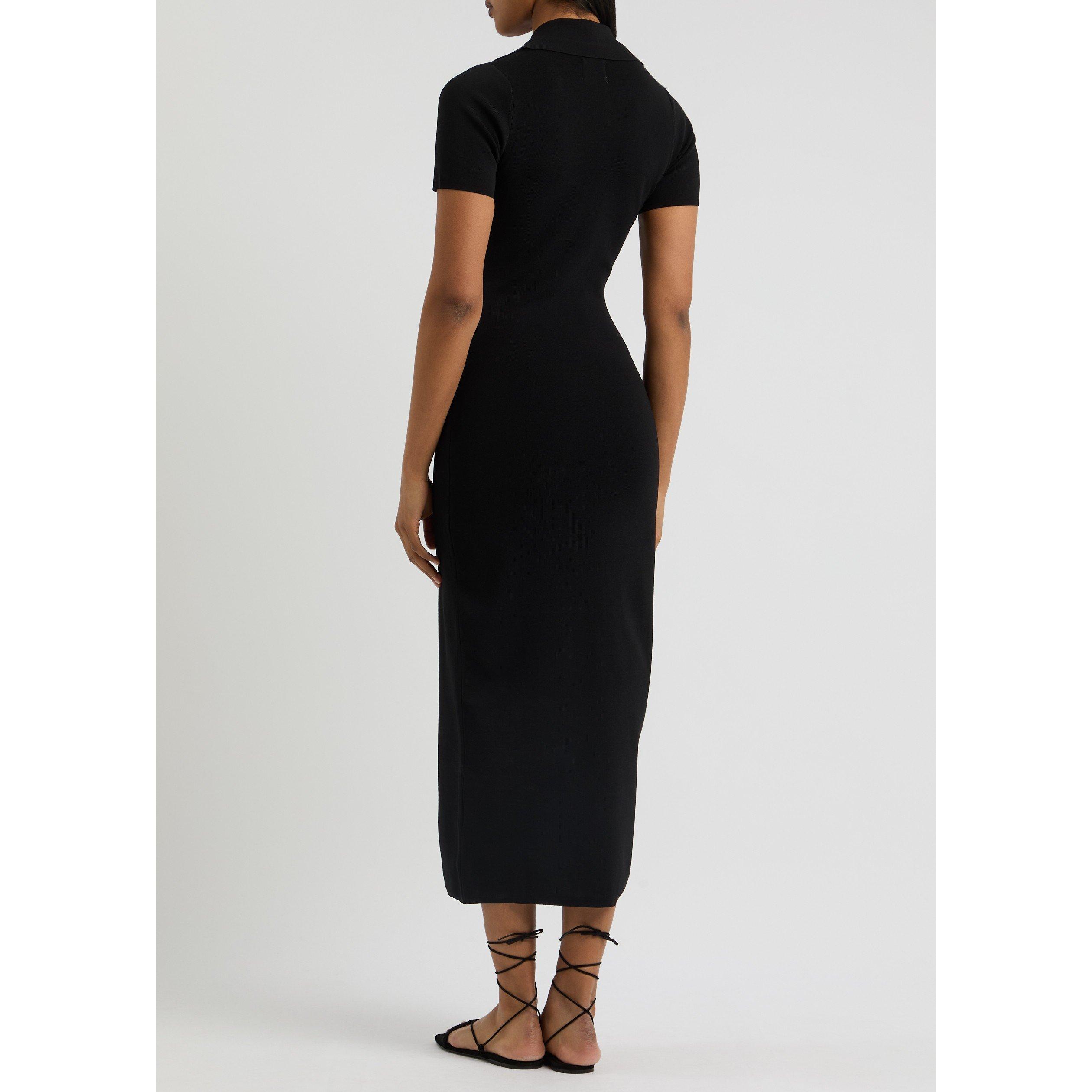 BLACK - AEXAE - LD KNIT POLO MAXI DRESS - 3