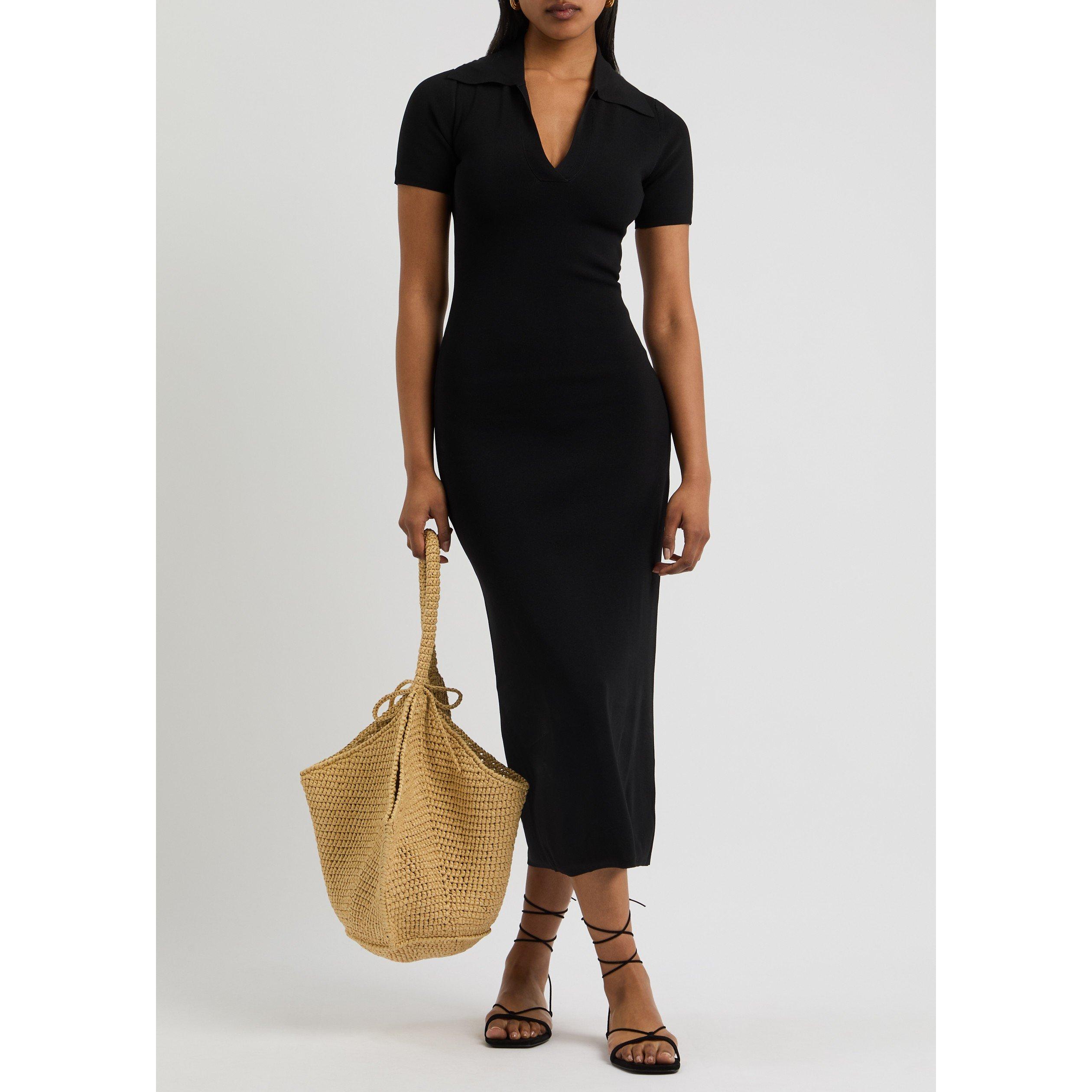 BLACK - AEXAE - LD KNIT POLO MAXI DRESS - 5
