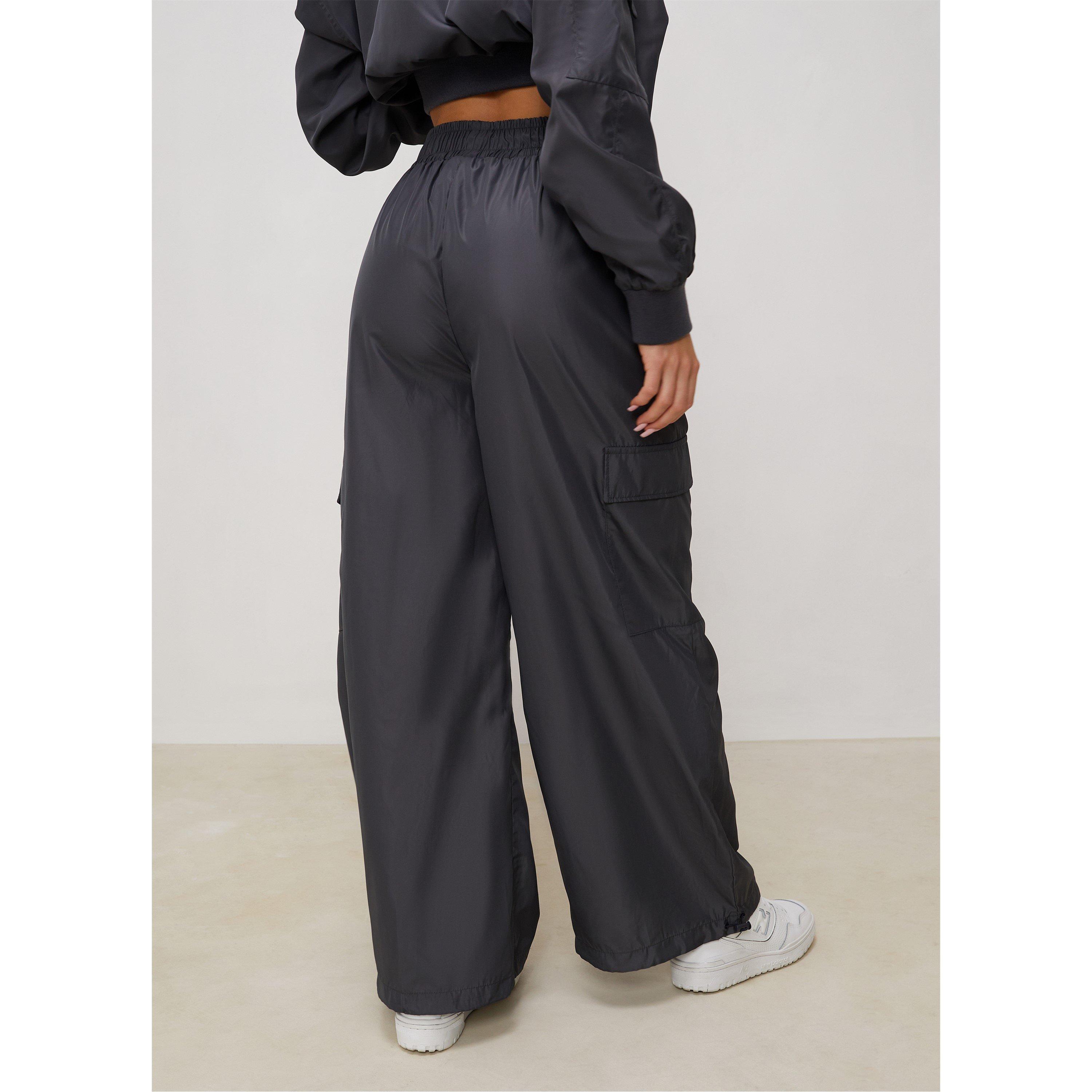 Graphit - Gym King - Womens Satin Cargo Open Hem Fleece Jogger - 3