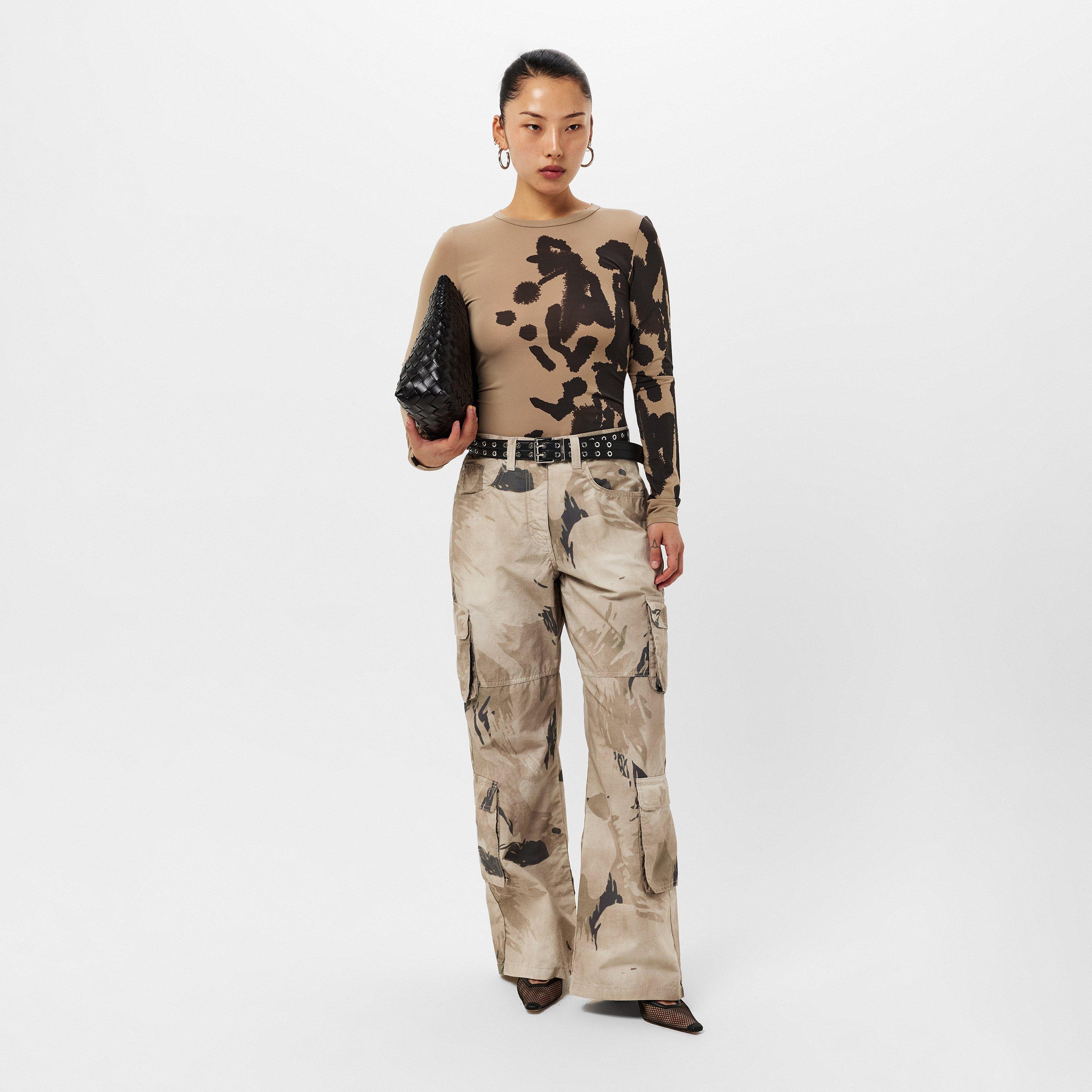 Motion Print - Represent - Women's Camo Cargo Trousers - 6