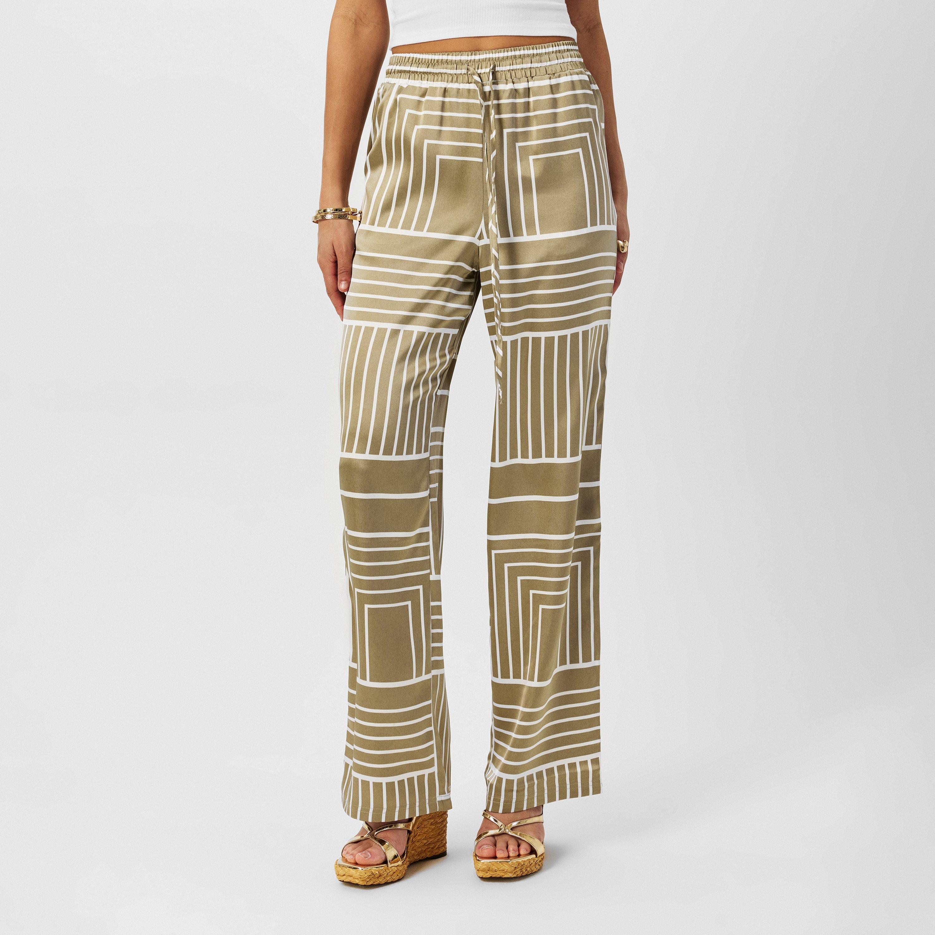 Sage Print - 4th and Reckless - Women's Amira Wide Leg Trousers - 3