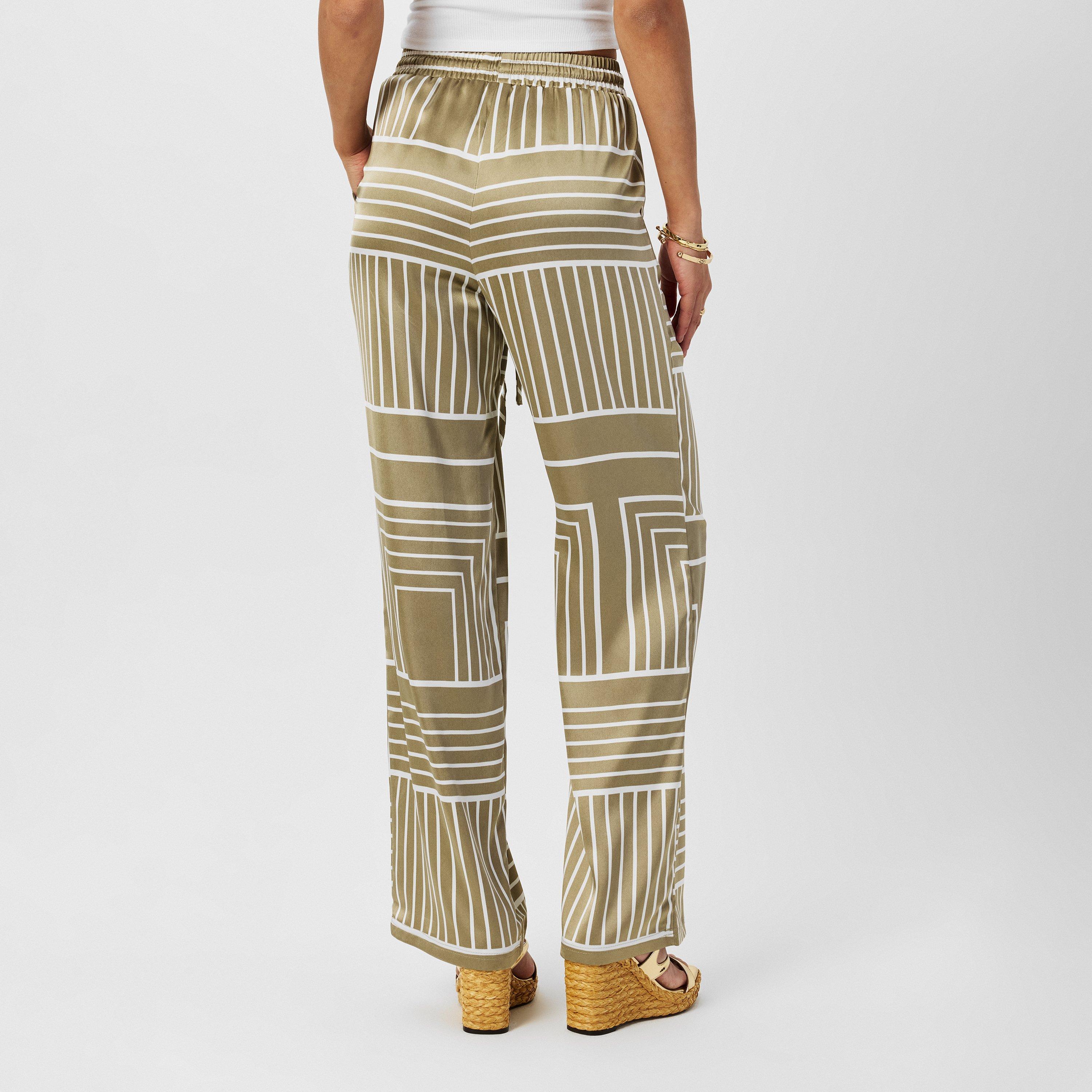 Sage Print - 4th and Reckless - Women's Amira Wide Leg Trousers - 4