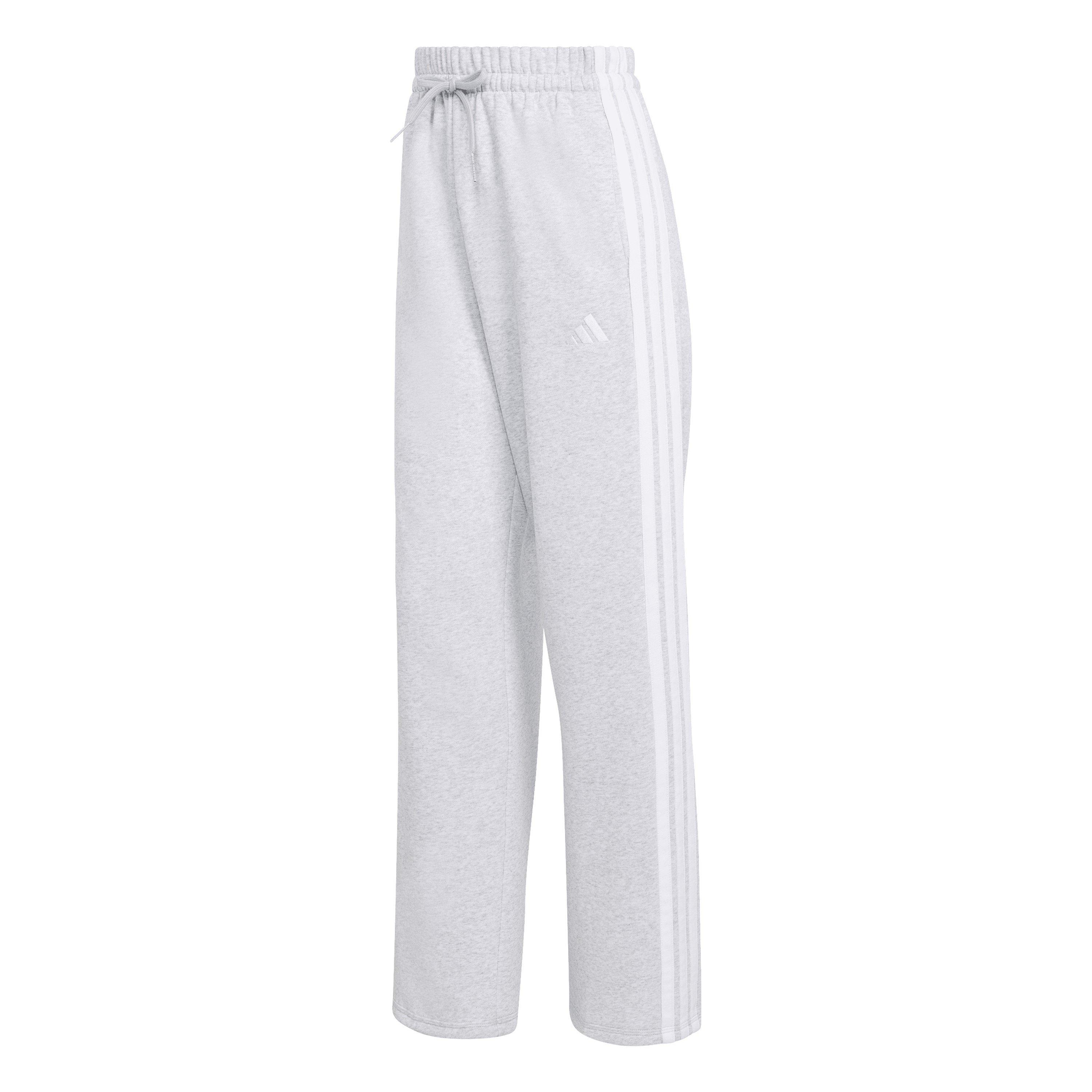 Light Grey OH - adidas - Essentials Wide Leg Fleece Pant Womens - 1