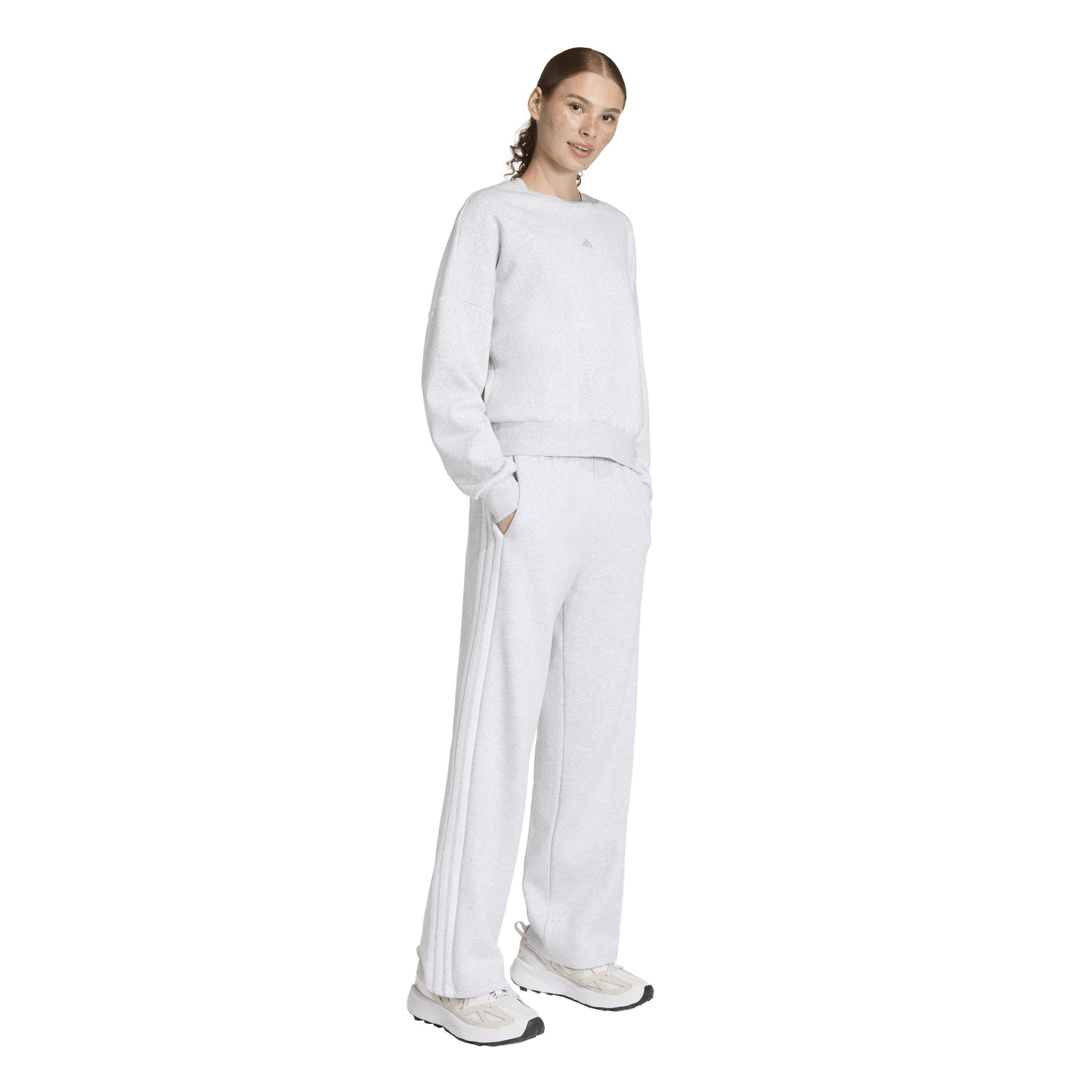 Light Grey OH - adidas - Essentials Wide Leg Fleece Pant Womens - 6