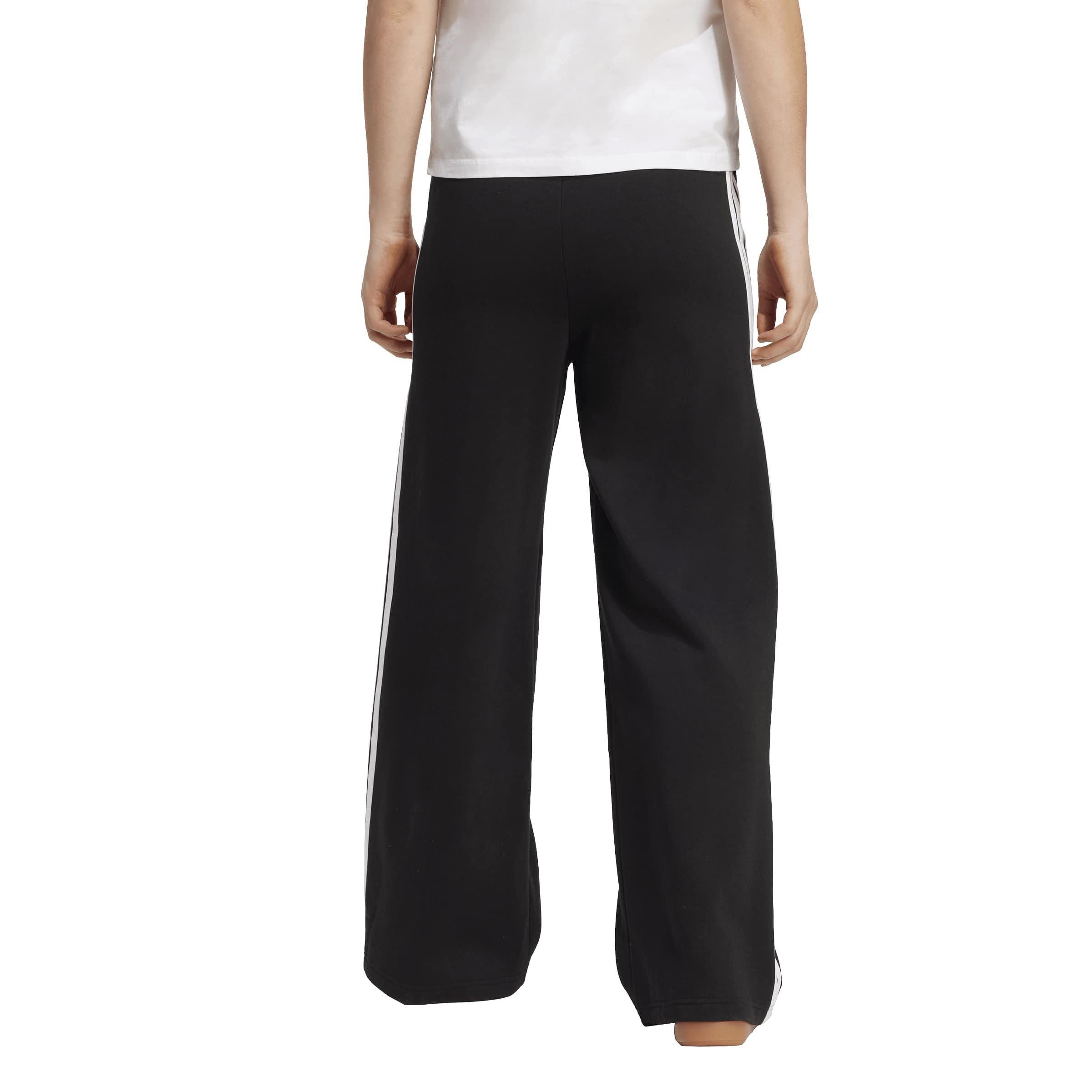 Black - adidas - Essentials Wide Leg Fleece Pant Womens - 3