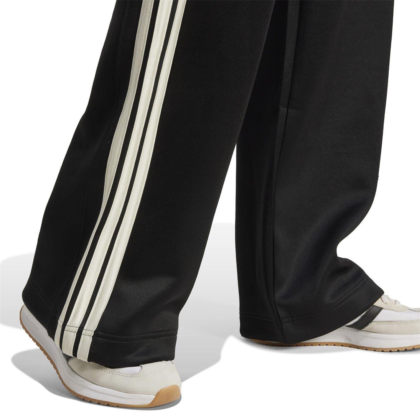 Black/White - adidas - Stadium 3-Stripes Track Pant Womens - 3