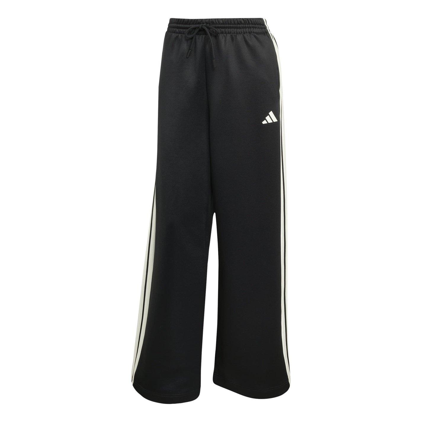 Black/White - adidas - Stadium 3-Stripes Track Pant Womens - 6