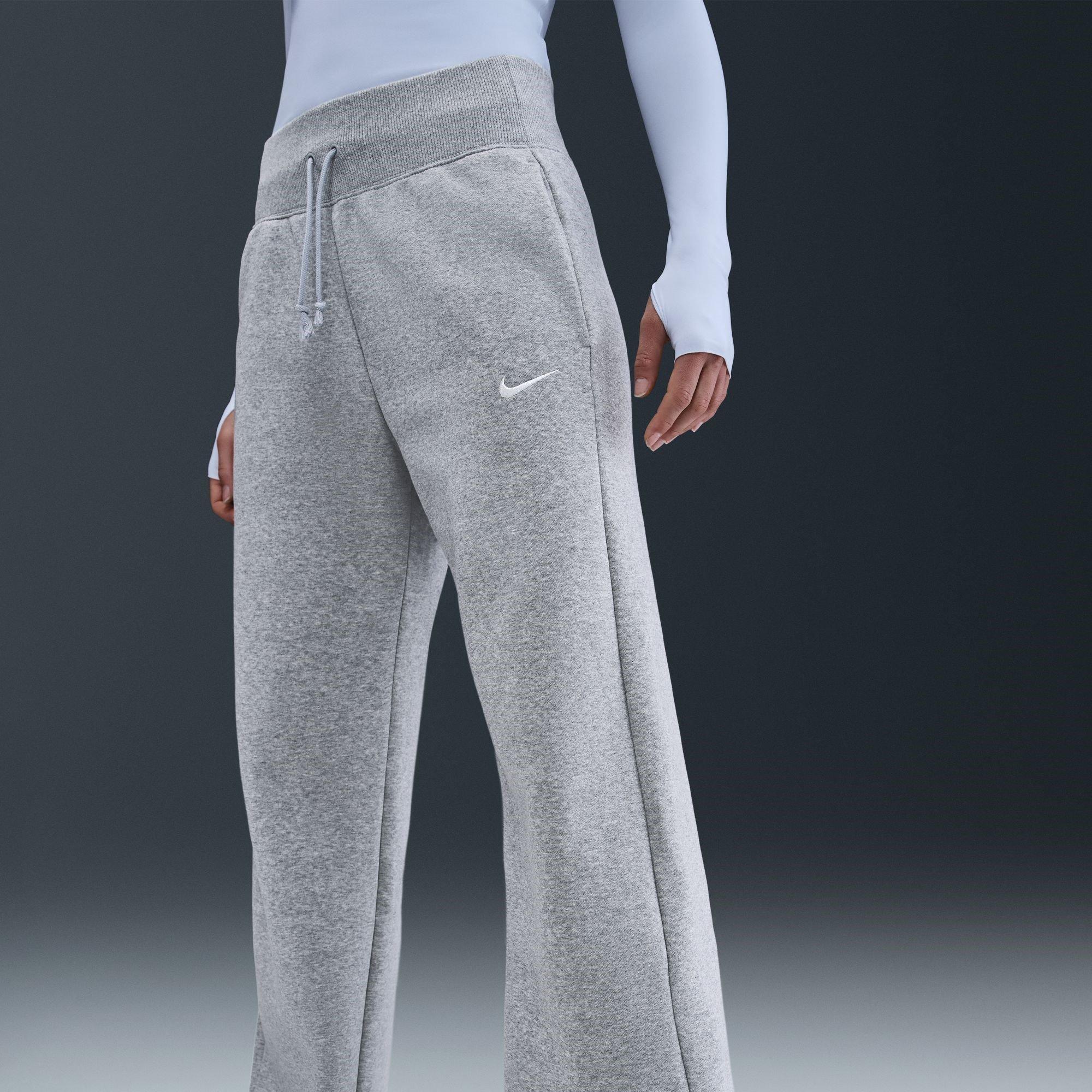 Gris chiné - Nike - Sportswear Phoenix Fleece Women's High-Waisted Wide-Leg Sweatpants - 10