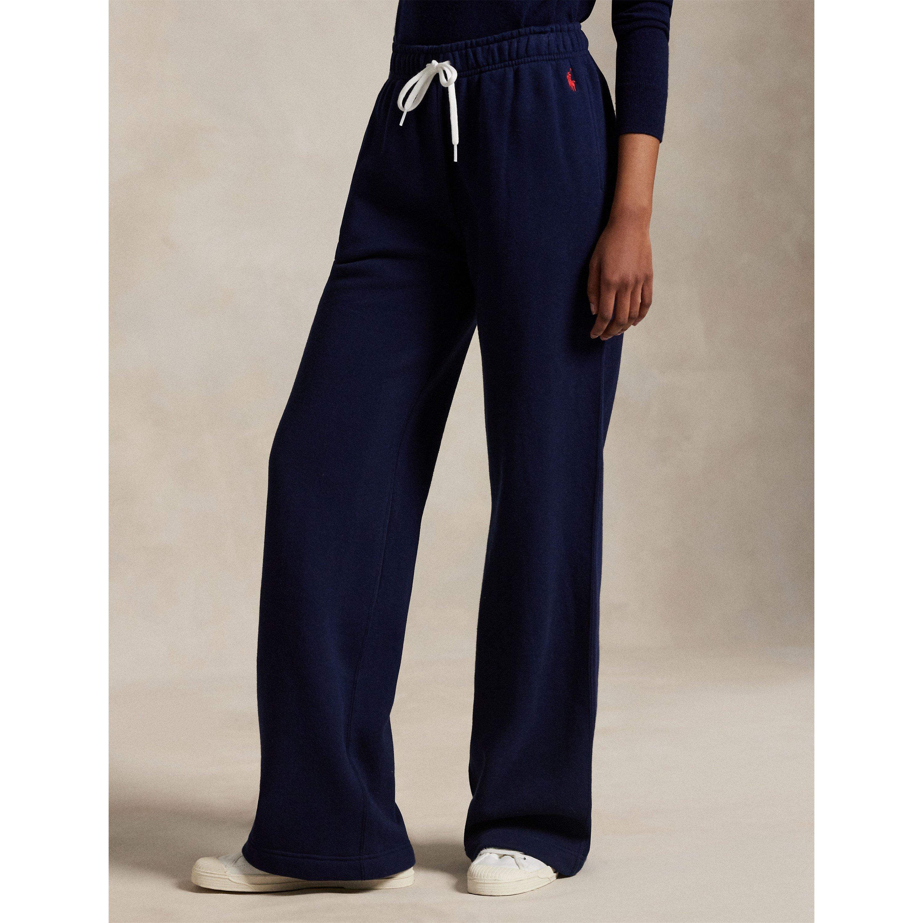 Cruise Navy - Polo Ralph Lauren - Women's Wide Leg Open Hem Fleece Jogging Bottoms - 2