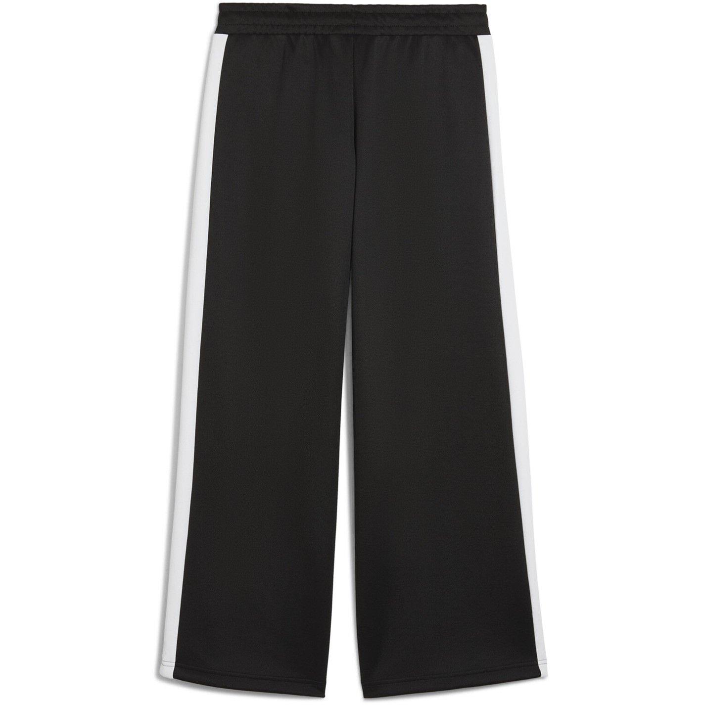 Black/White - Puma - Womens T7 Low Rise Open Hem Poly Joggers - 7