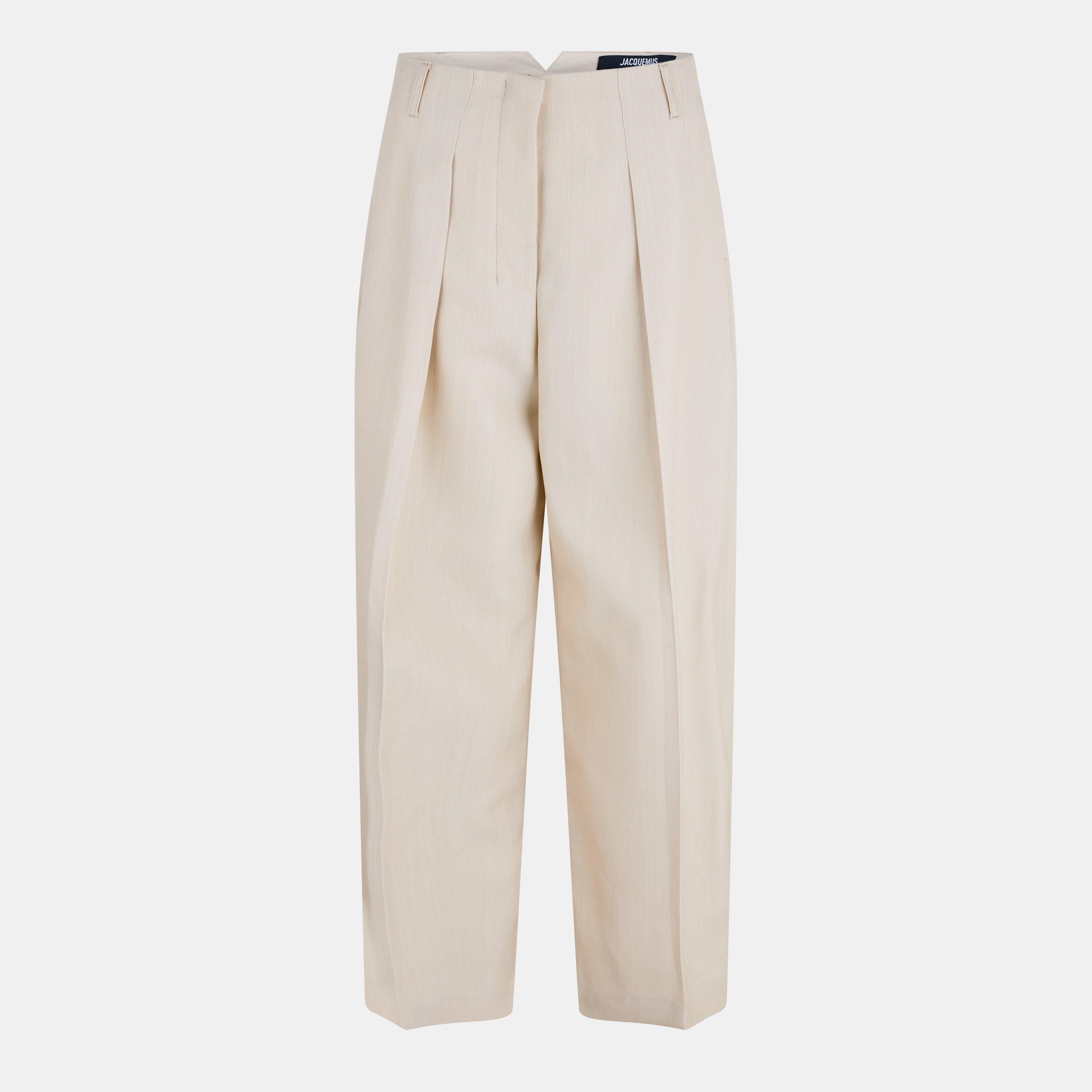 Jacquemus The Ovalo Pants - Light Beige - Size 12 (40)