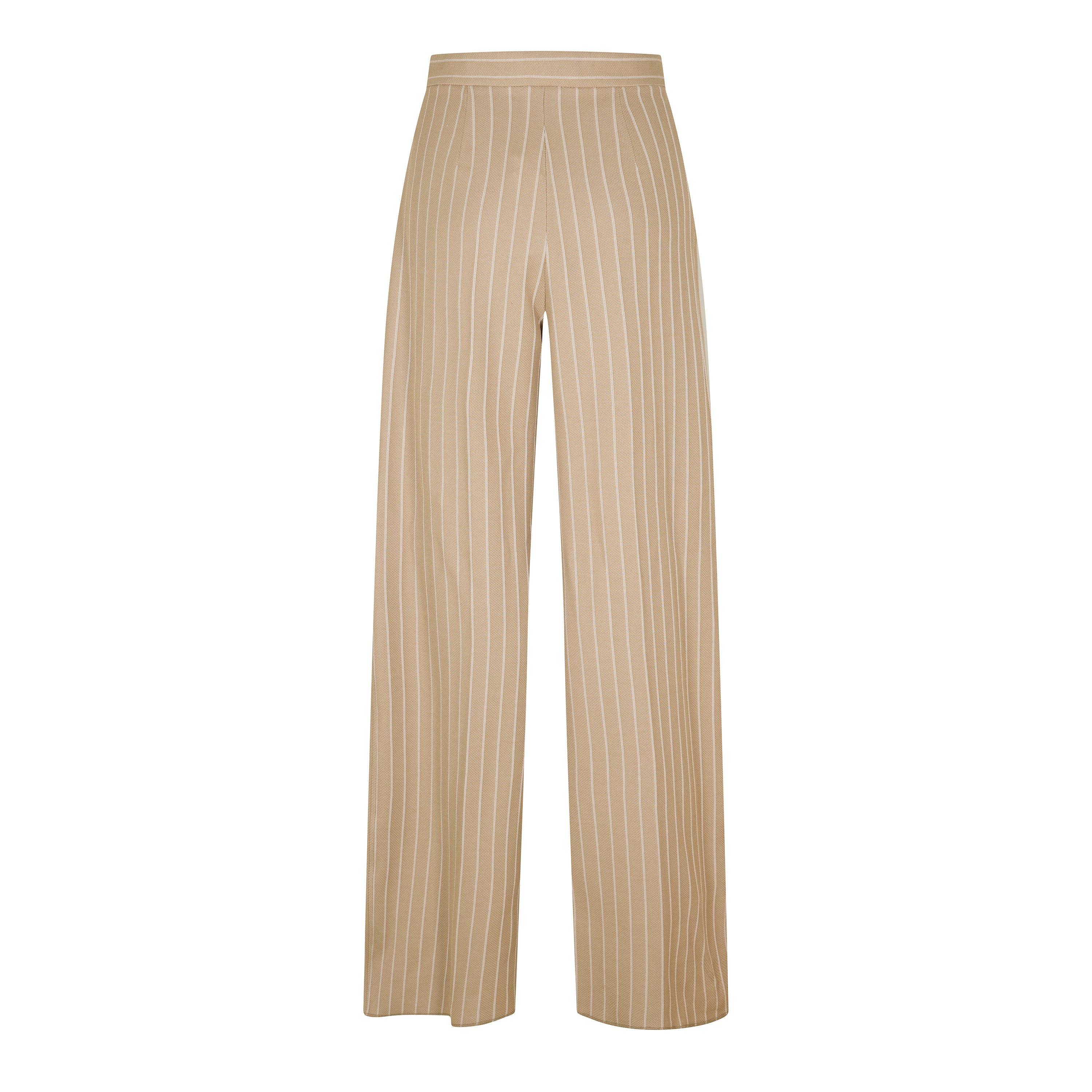 Beige - Max Mara - Women's Jersey Wide Leg Trousers - 2