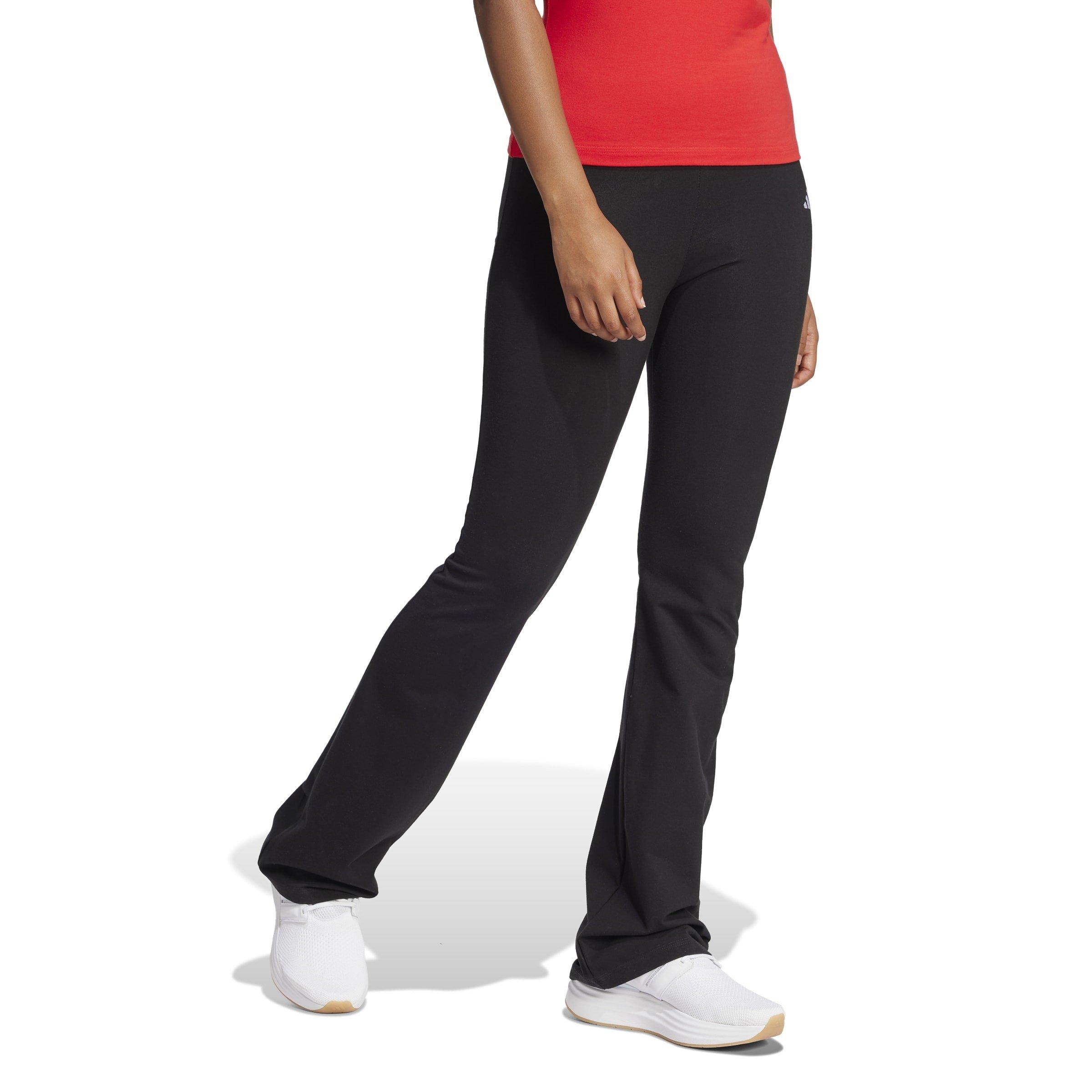 Black/White - adidas - Essentials Logo Flared Leggings Womens - 4