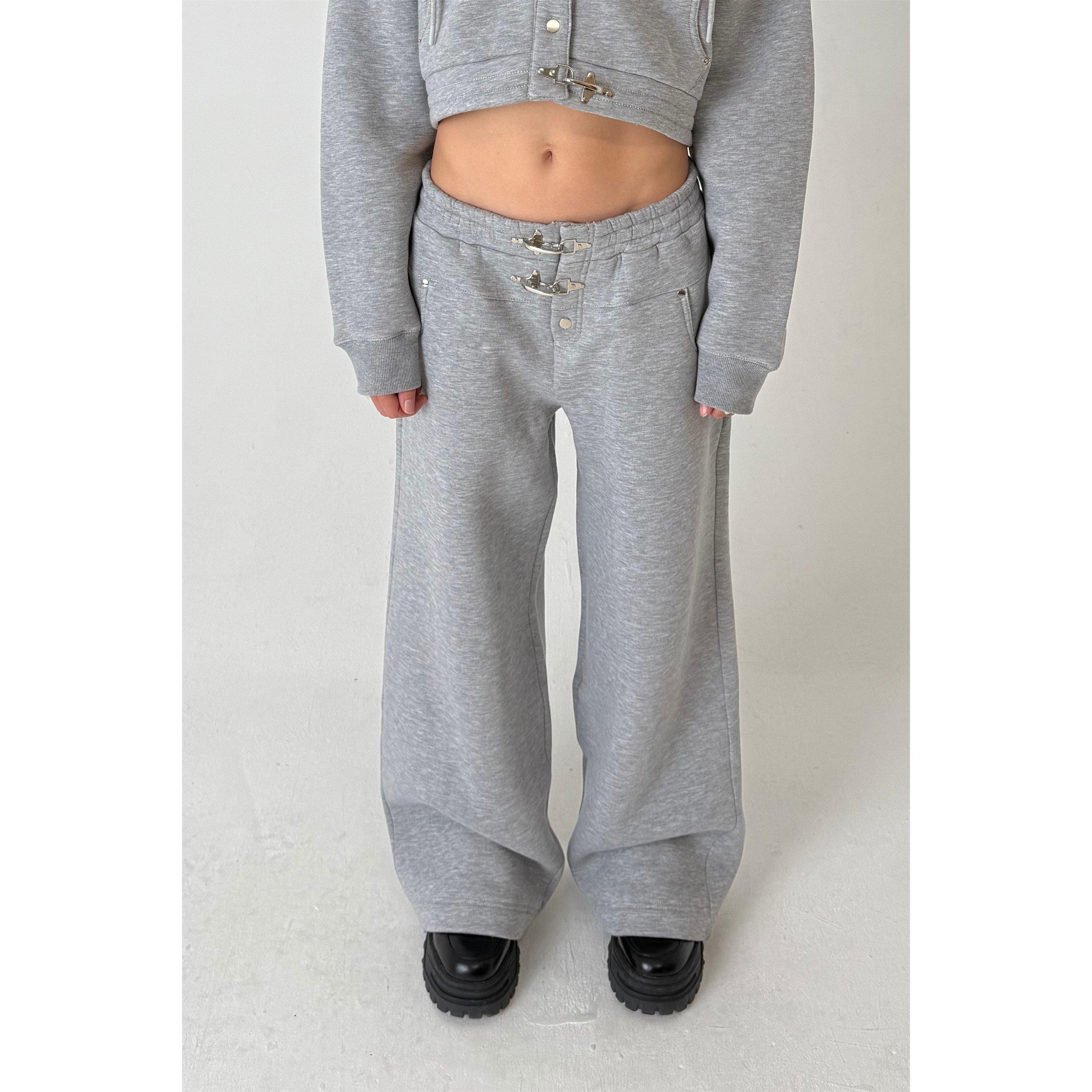 Grey - The Ragged Priest - Women's Open Hem Fleece Joggers - 3