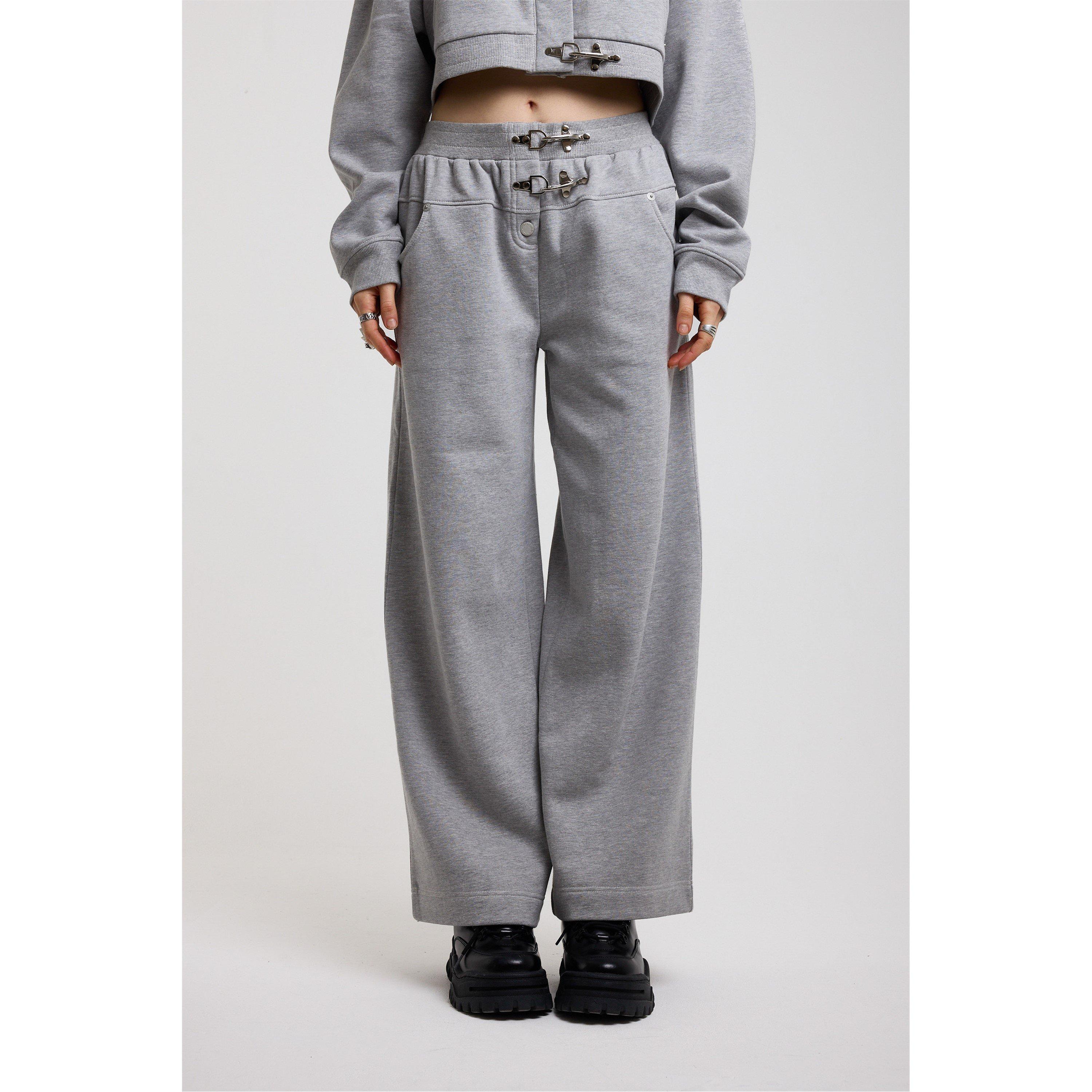 Grey - The Ragged Priest - Women's Open Hem Fleece Joggers - 5