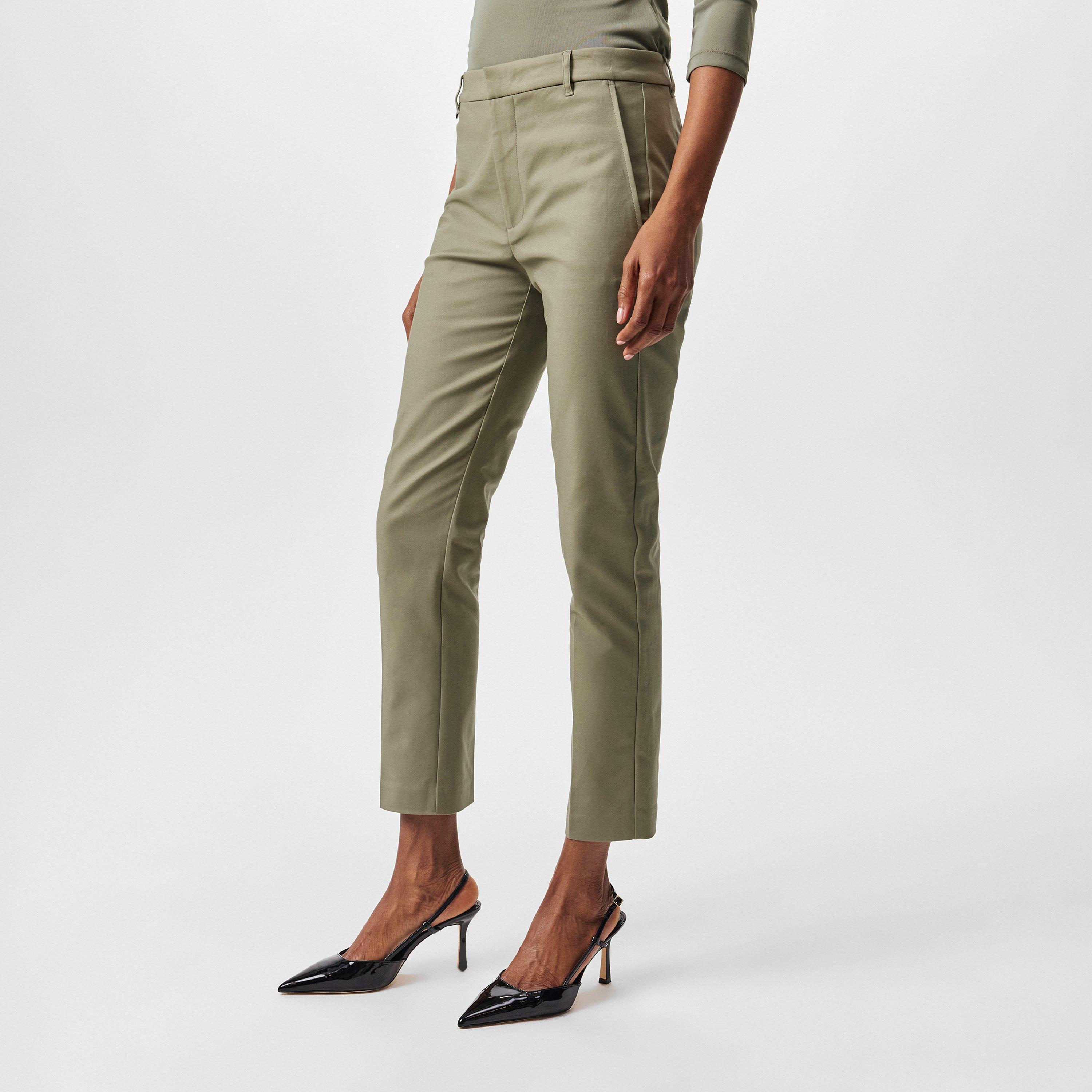 Sage Green - Lauren by Ralph Lauren - Double-Faced Stretch Trousers - 3