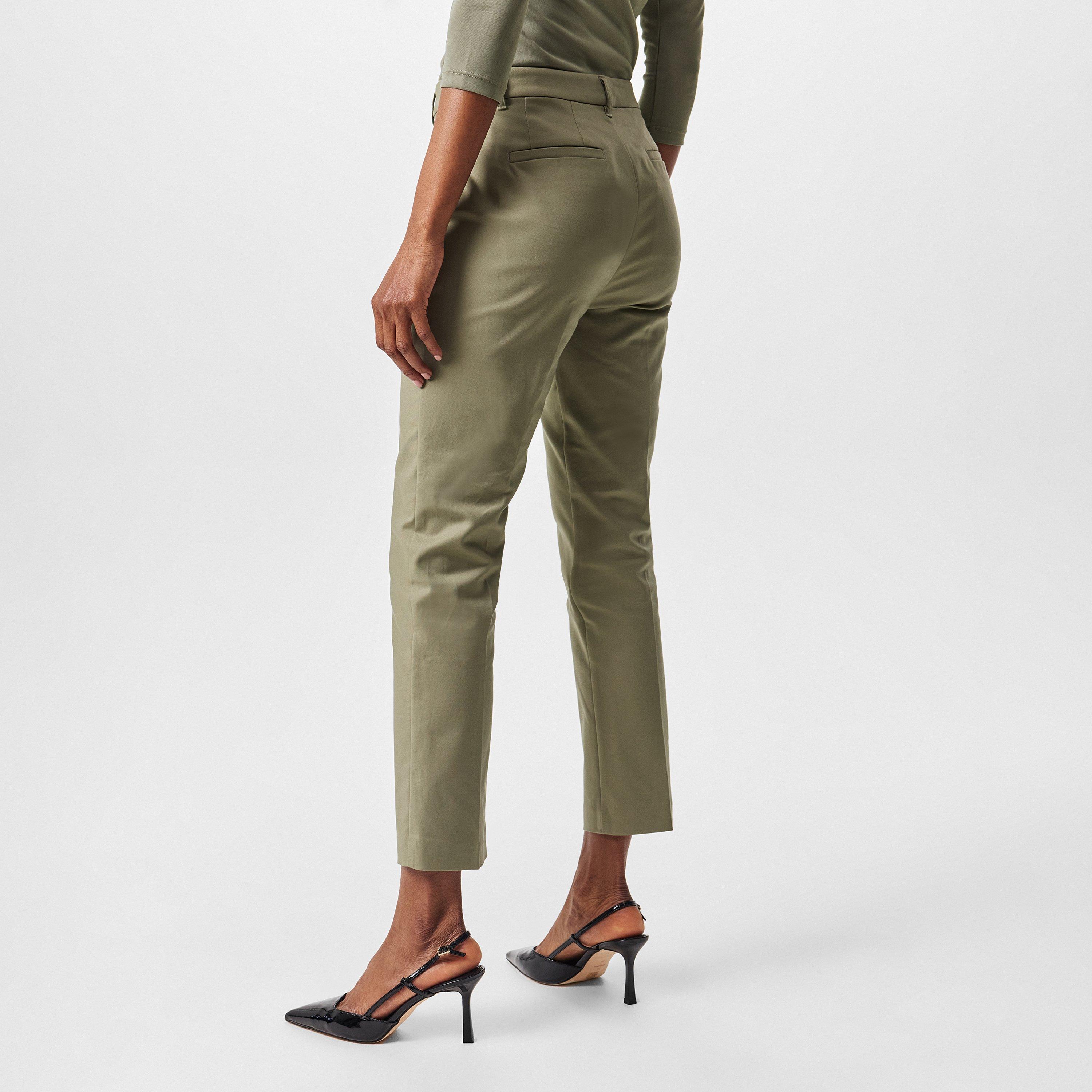 Sage Green - Lauren by Ralph Lauren - Double-Faced Stretch Trousers - 4
