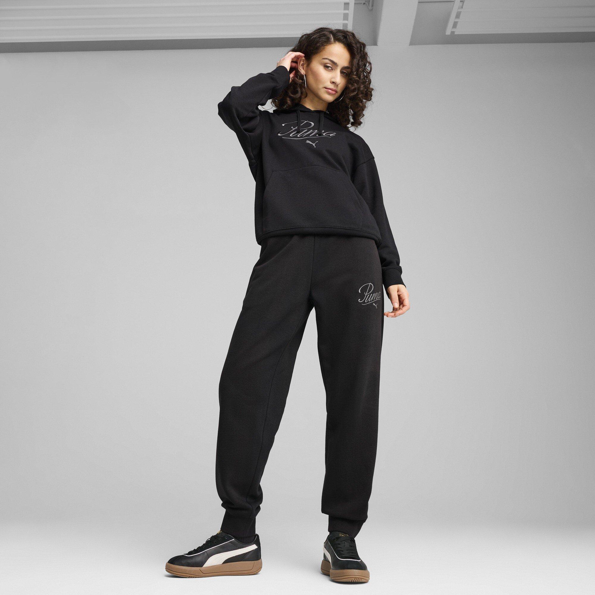Puma Black - Puma - Puma Ess Script Comfort Sweatpants Tr Cl Joggers Womens - 5