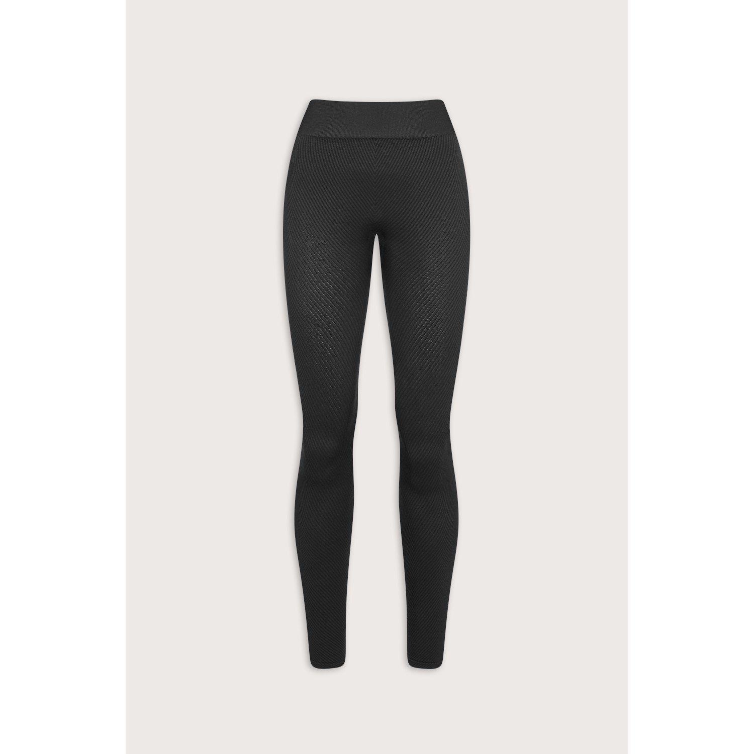 Shadow Black - TALA - TALA SCULPT SEAMLESS CONTRAST RIB LEGGING - 1