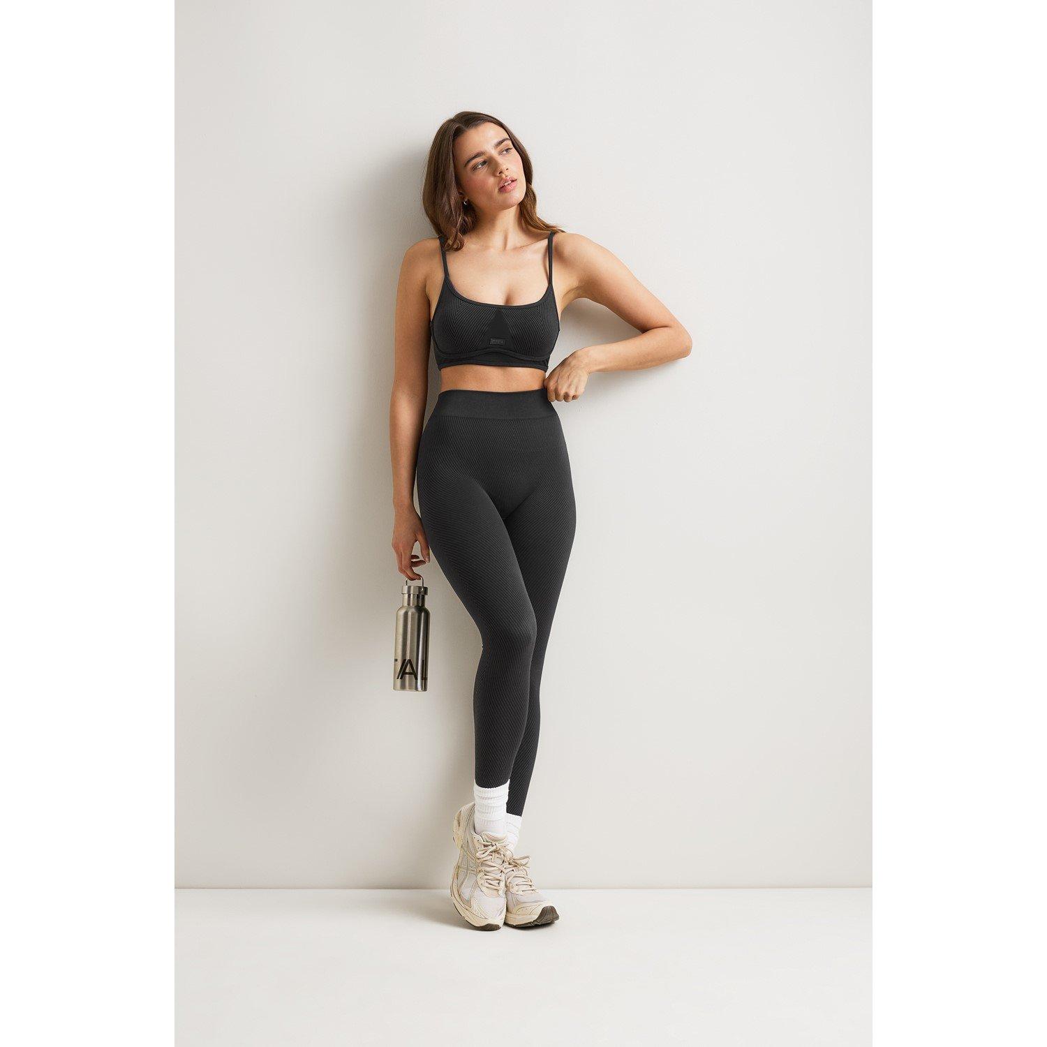 Shadow Black - TALA - TALA SCULPT SEAMLESS CONTRAST RIB LEGGING - 2