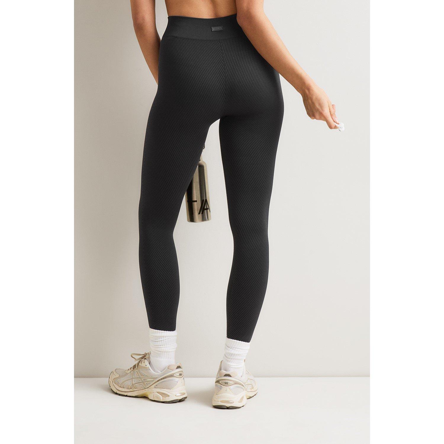 Shadow Black - TALA - TALA SCULPT SEAMLESS CONTRAST RIB LEGGING - 3